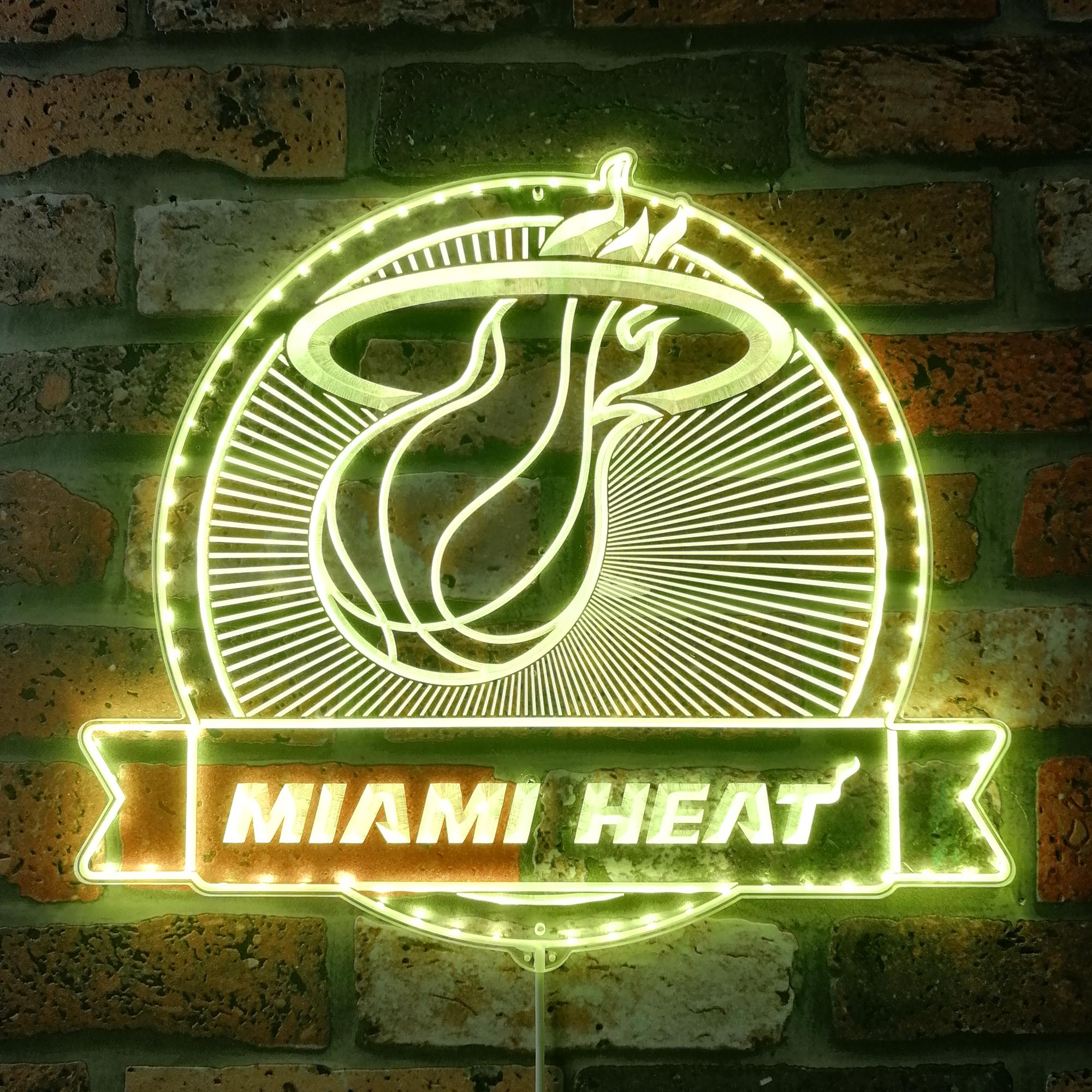 Miami Heat Dynamic RGB Edge Lit LED Sign