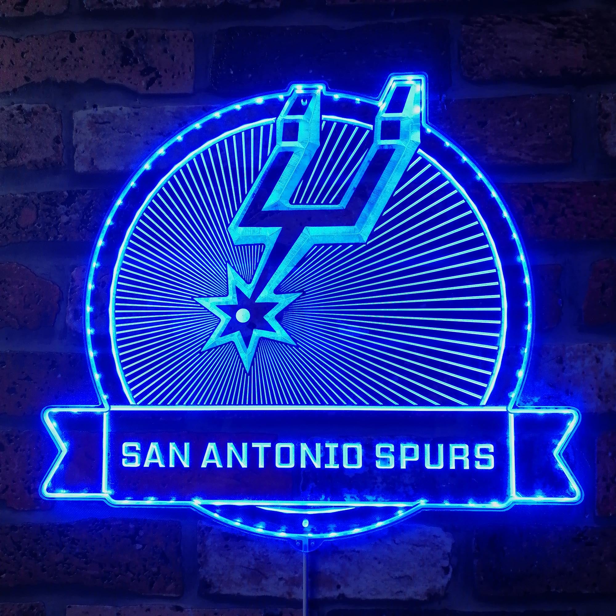 San Antonio Spurs Dynamic RGB Edge Lit LED Sign