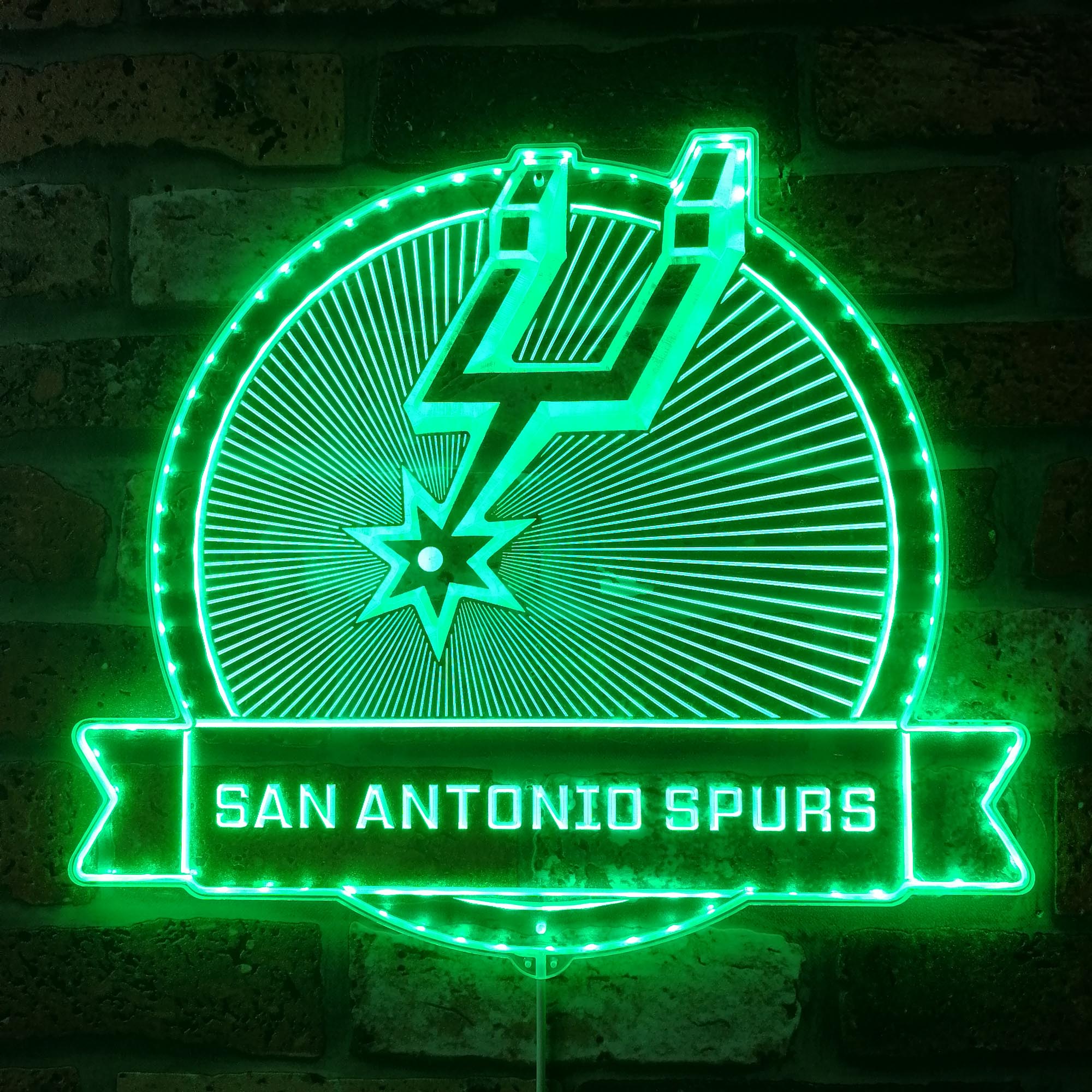 San Antonio Spurs Dynamic RGB Edge Lit LED Sign