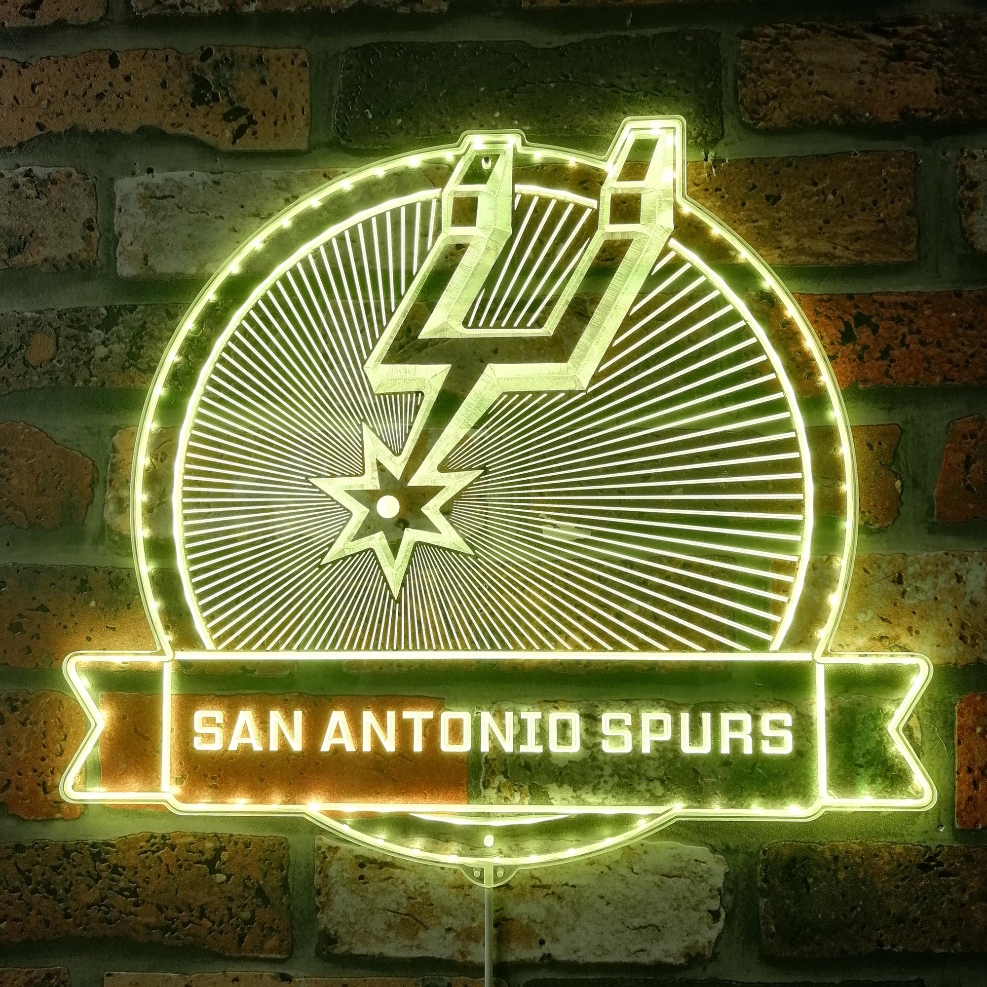 San Antonio Spurs Dynamic RGB Edge Lit LED Sign