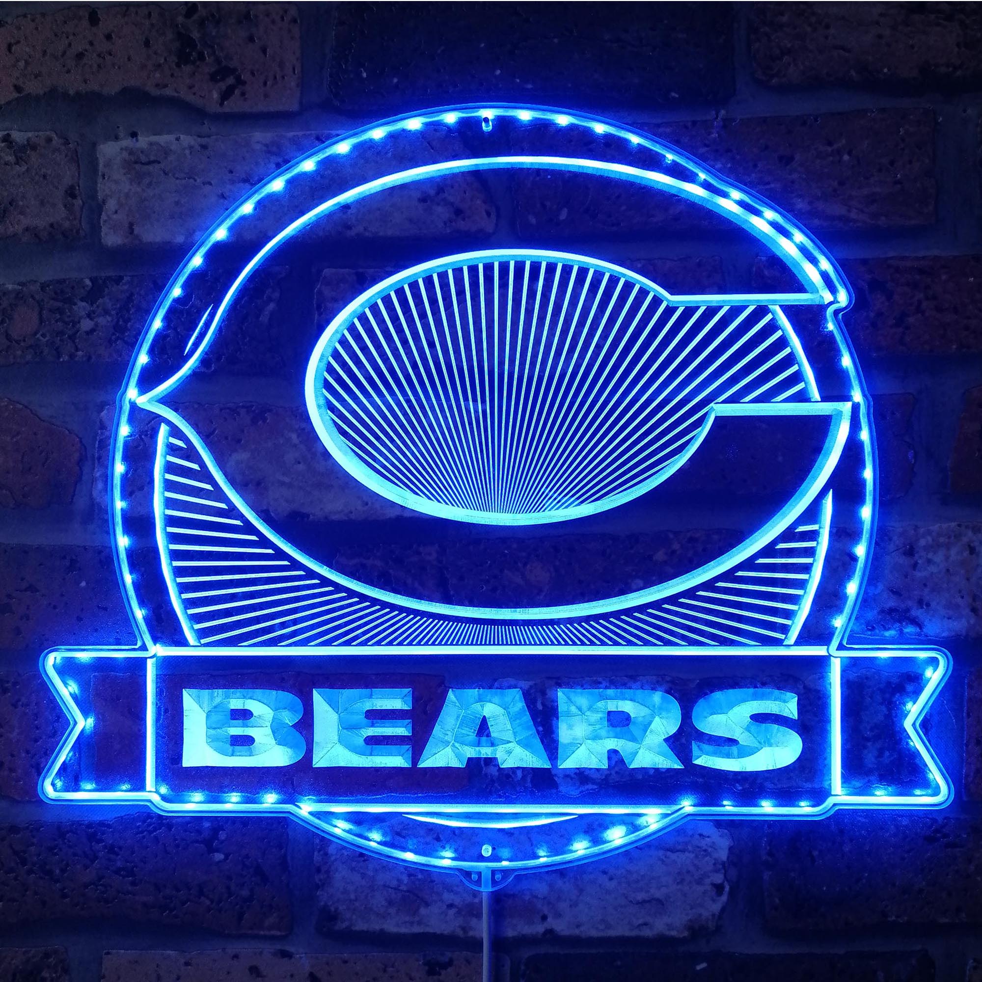 Chicago Bears Dynamic RGB Edge Lit LED Sign