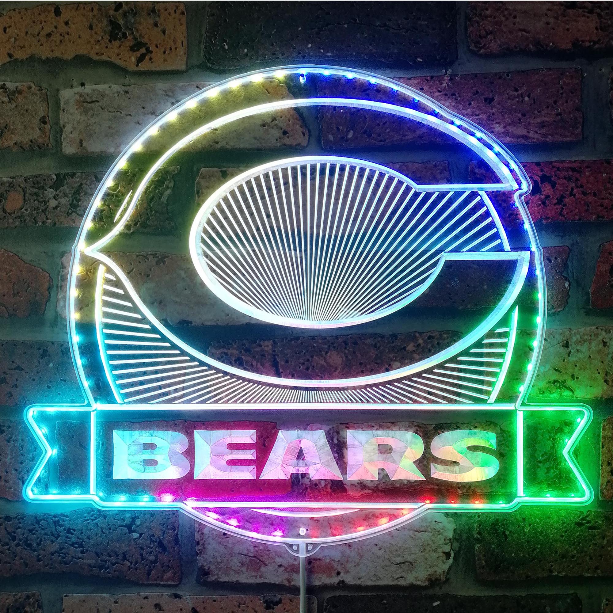 Chicaog Bears Dynamic RGB Edge Lit LED Sign