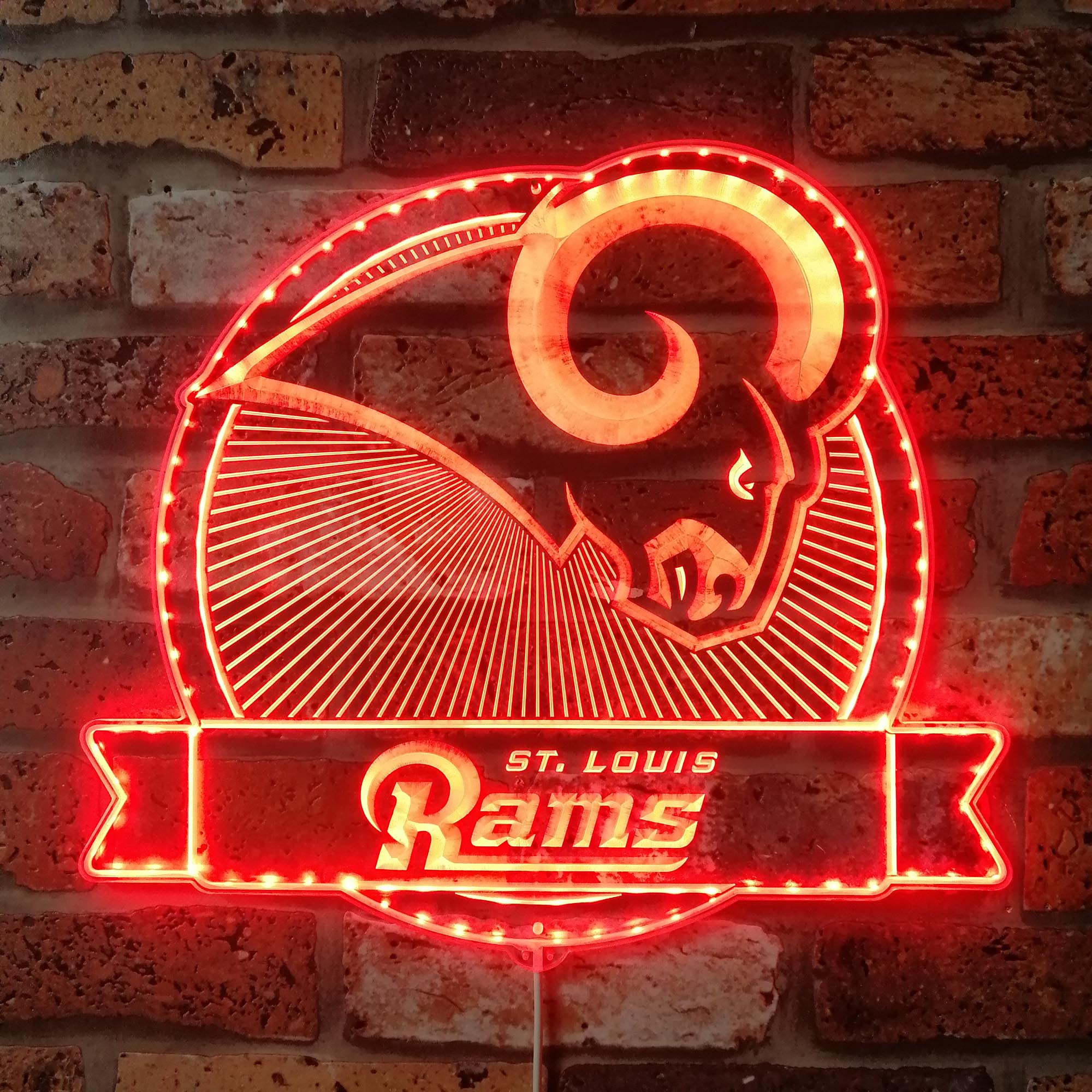 St. Louis Rams Dynamic RGB Edge Lit LED Sign | PROLEDSIGN
