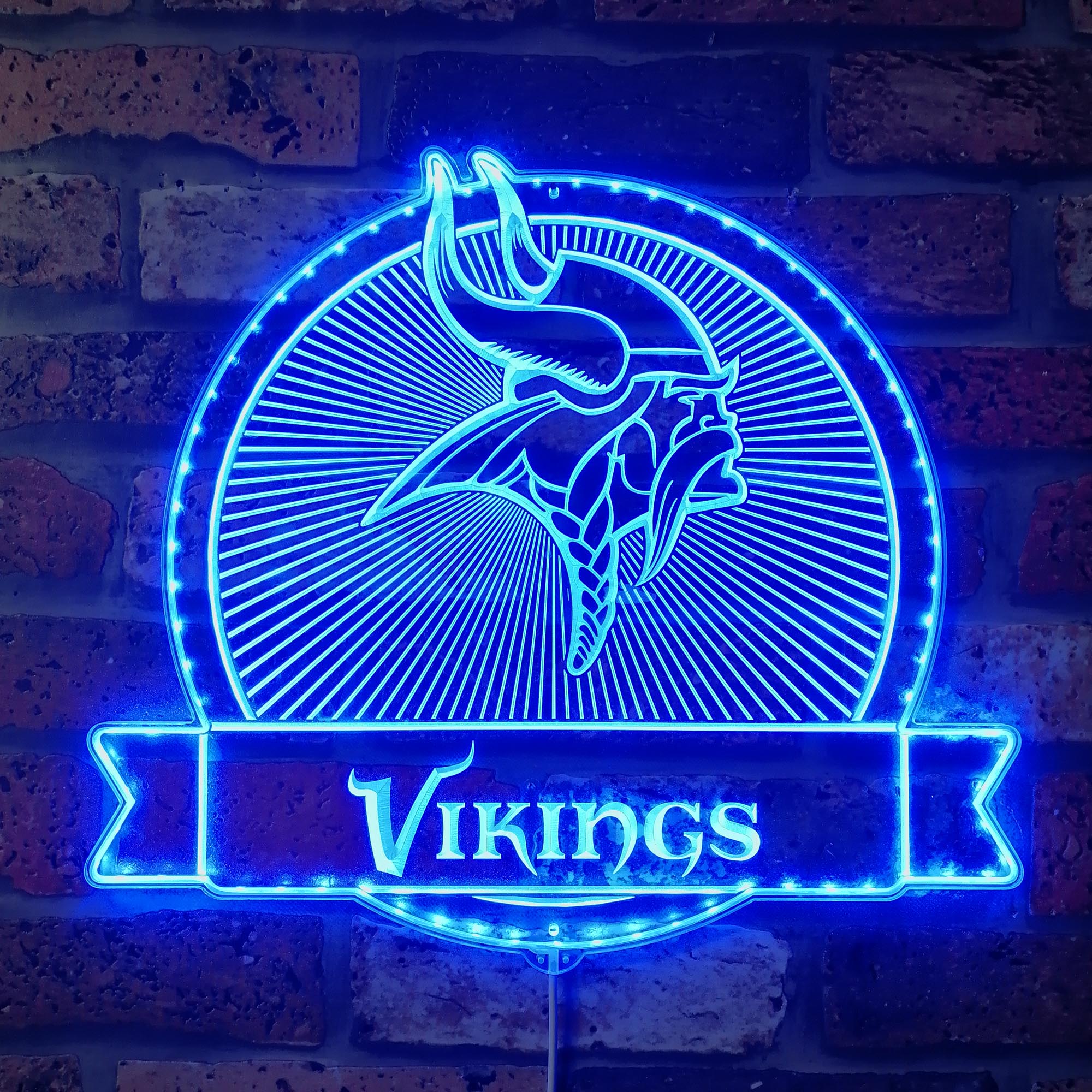 Minnesota Vikings Dynamic RGB Edge Lit LED Sign