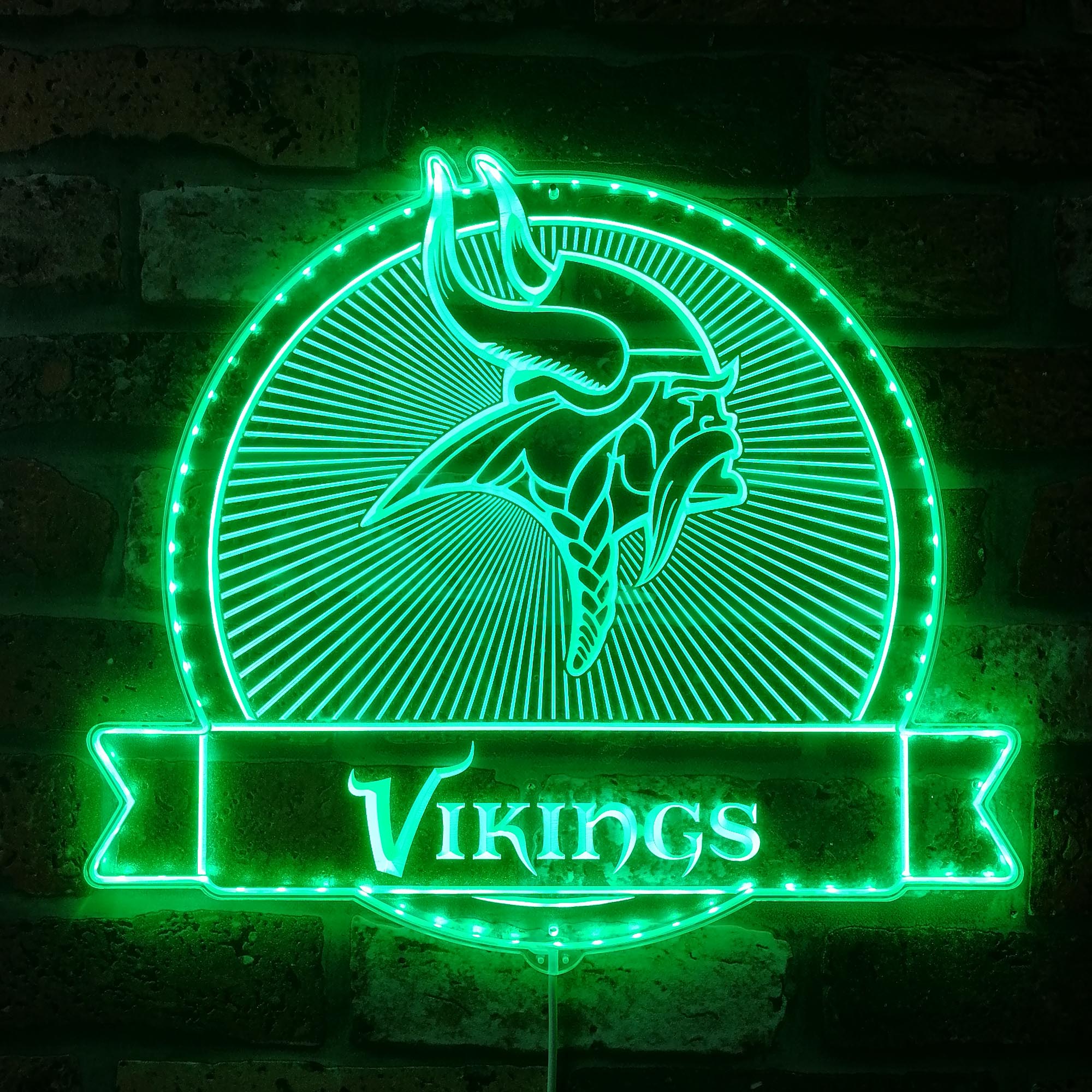 Minnesota Vikings Dynamic RGB Edge Lit LED Sign