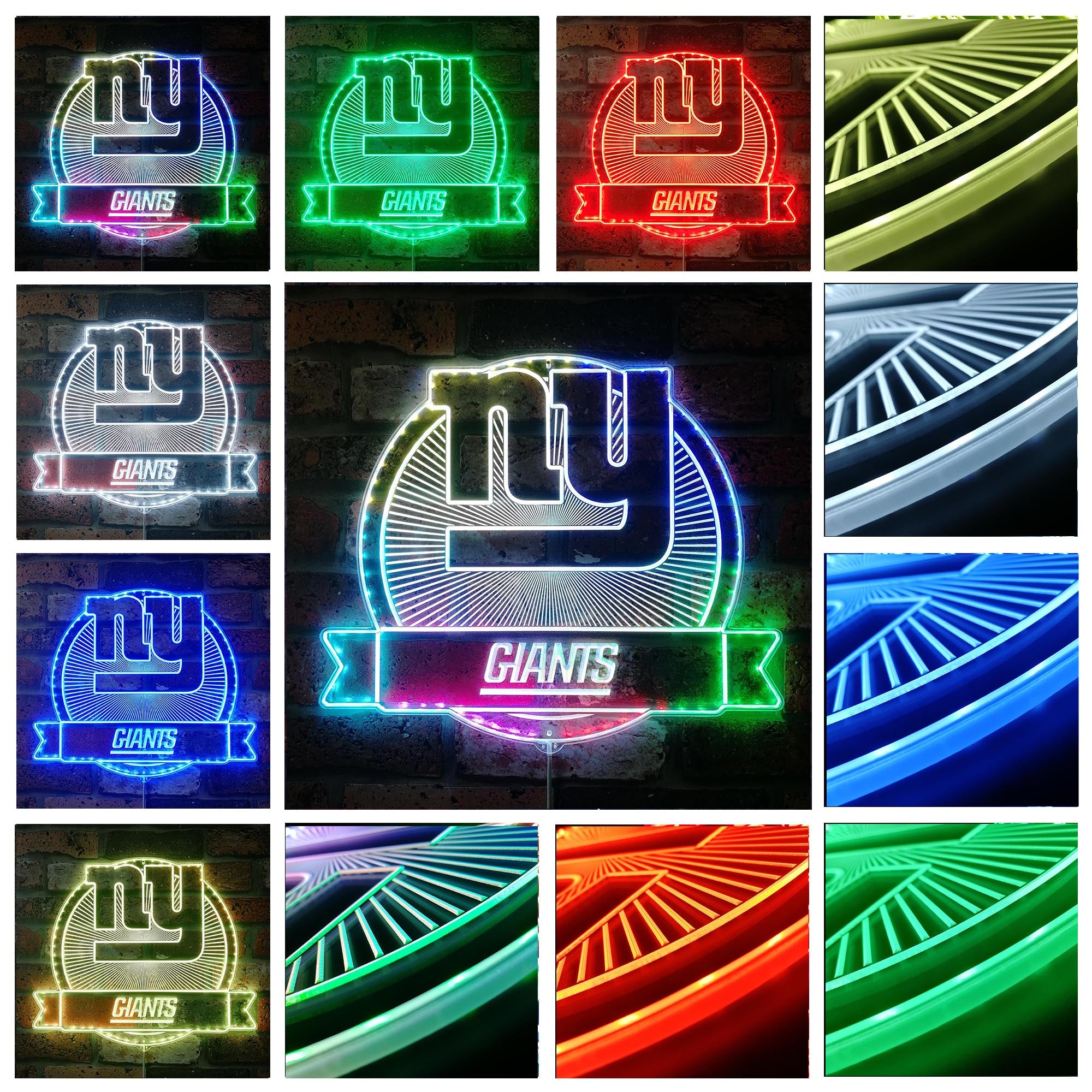 New York Giants Dynamic RGB Edge Lit LED Sign
