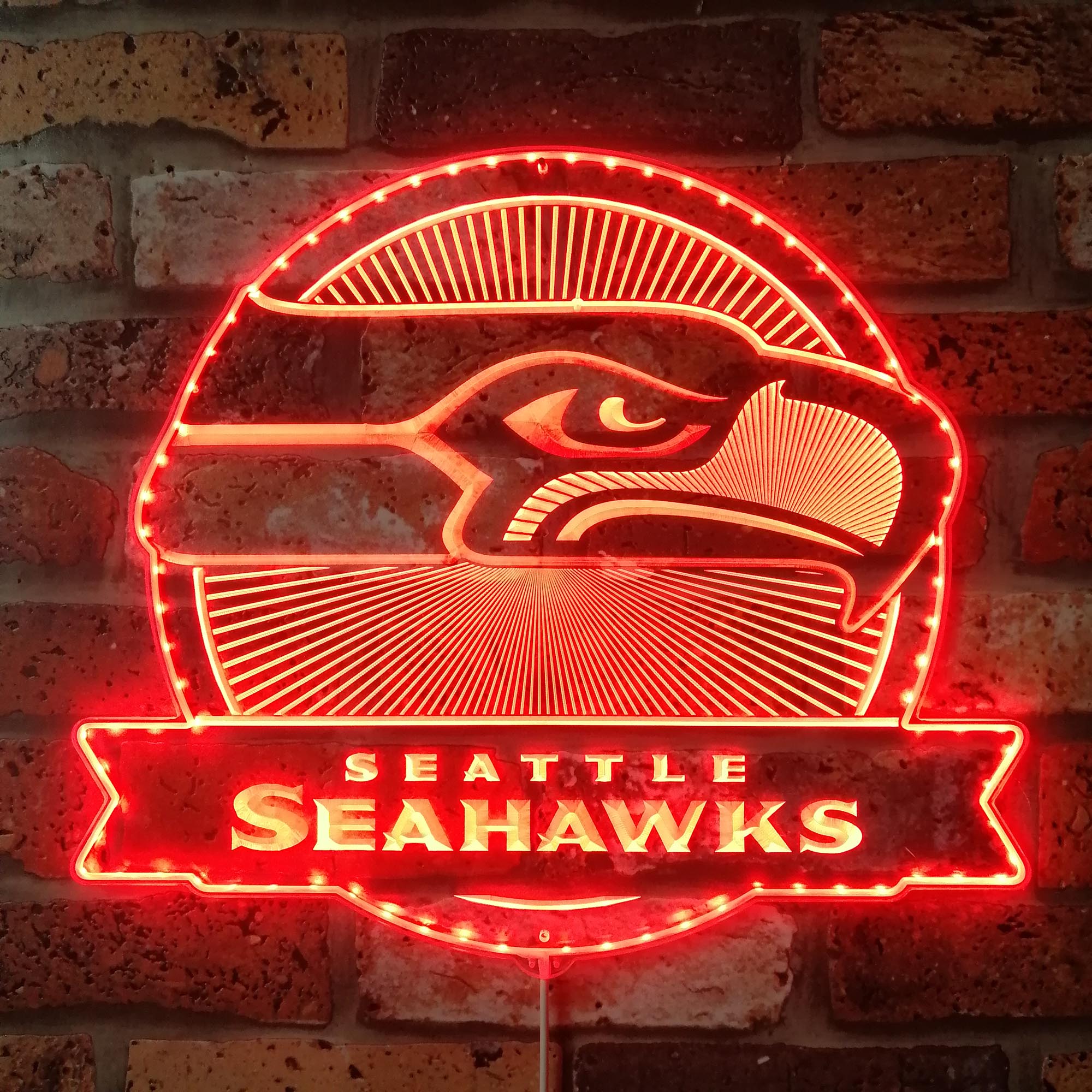 Seattle Seahawks Dynamic RGB Edge Lit LED Sign