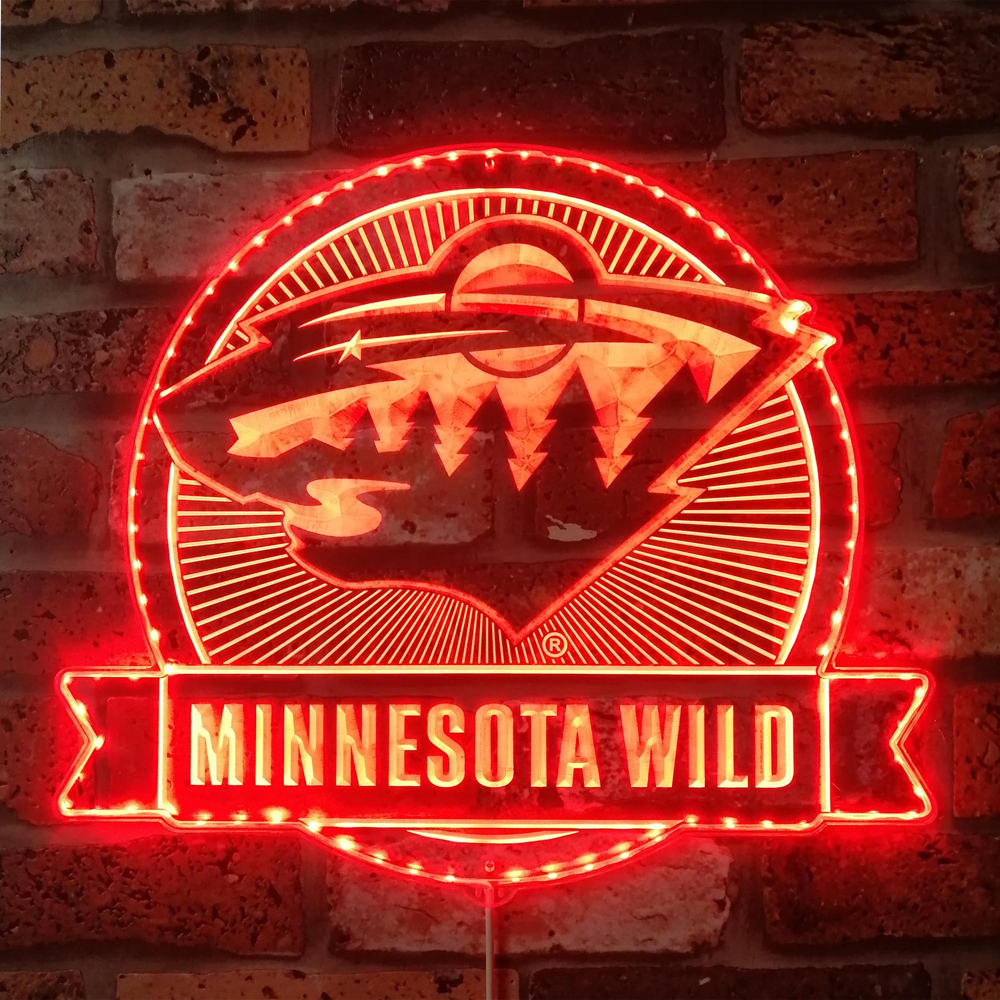 Minnesota Wild Dynamic RGB Edge Lit LED Sign