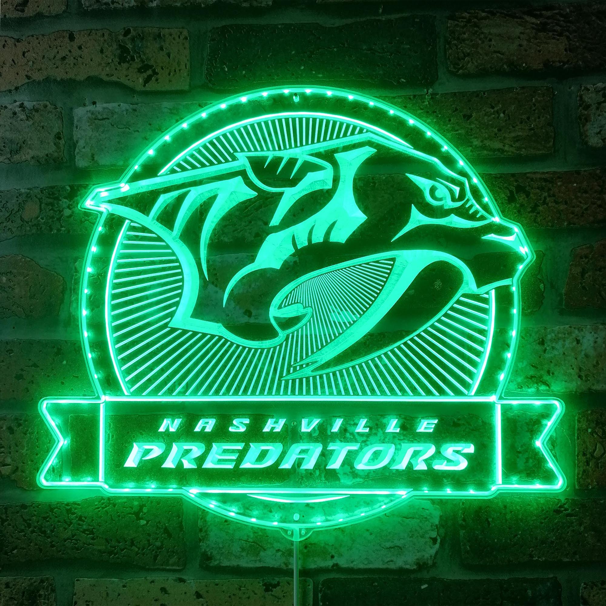 Nashville Predators Dynamic RGB Edge Lit LED Sign