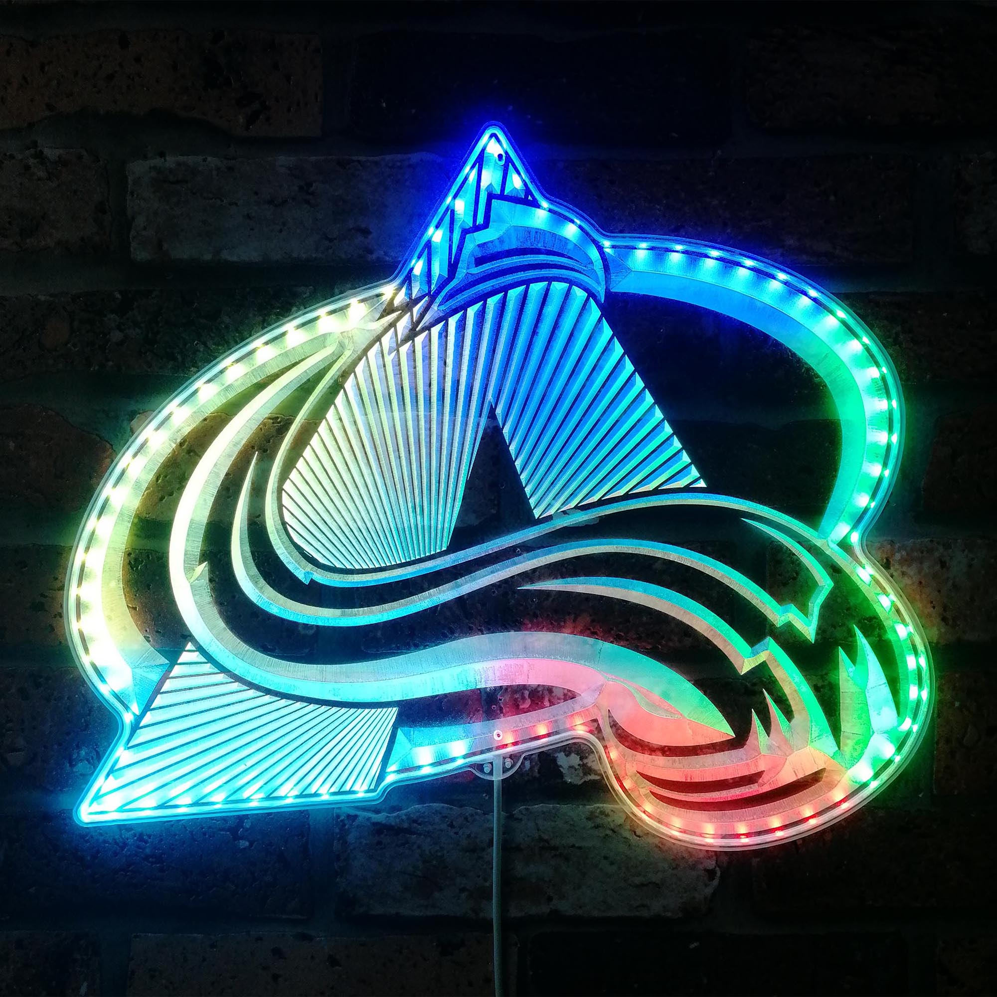 Colorado Avalanche Dynamic RGB Edge Lit LED Sign