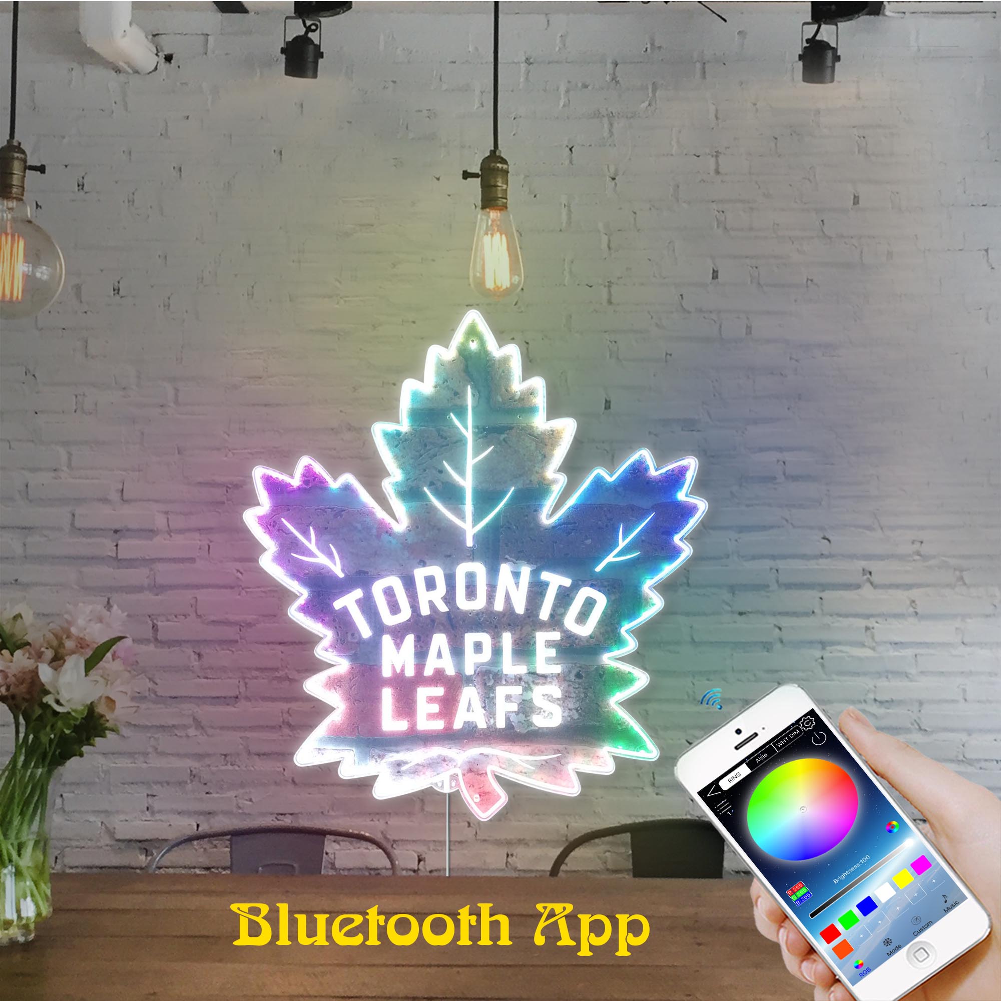 Toronto Maple Leafs Dynamic RGB Edge Lit LED Sign