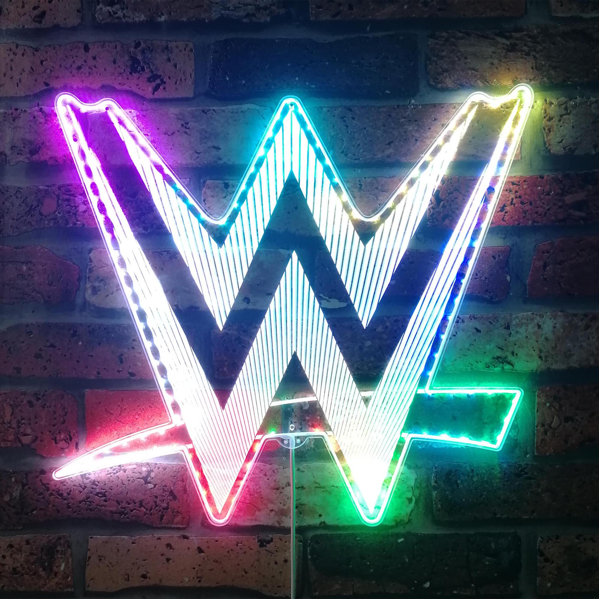 WWE Dynamic RGB Edge Lit LED Sign