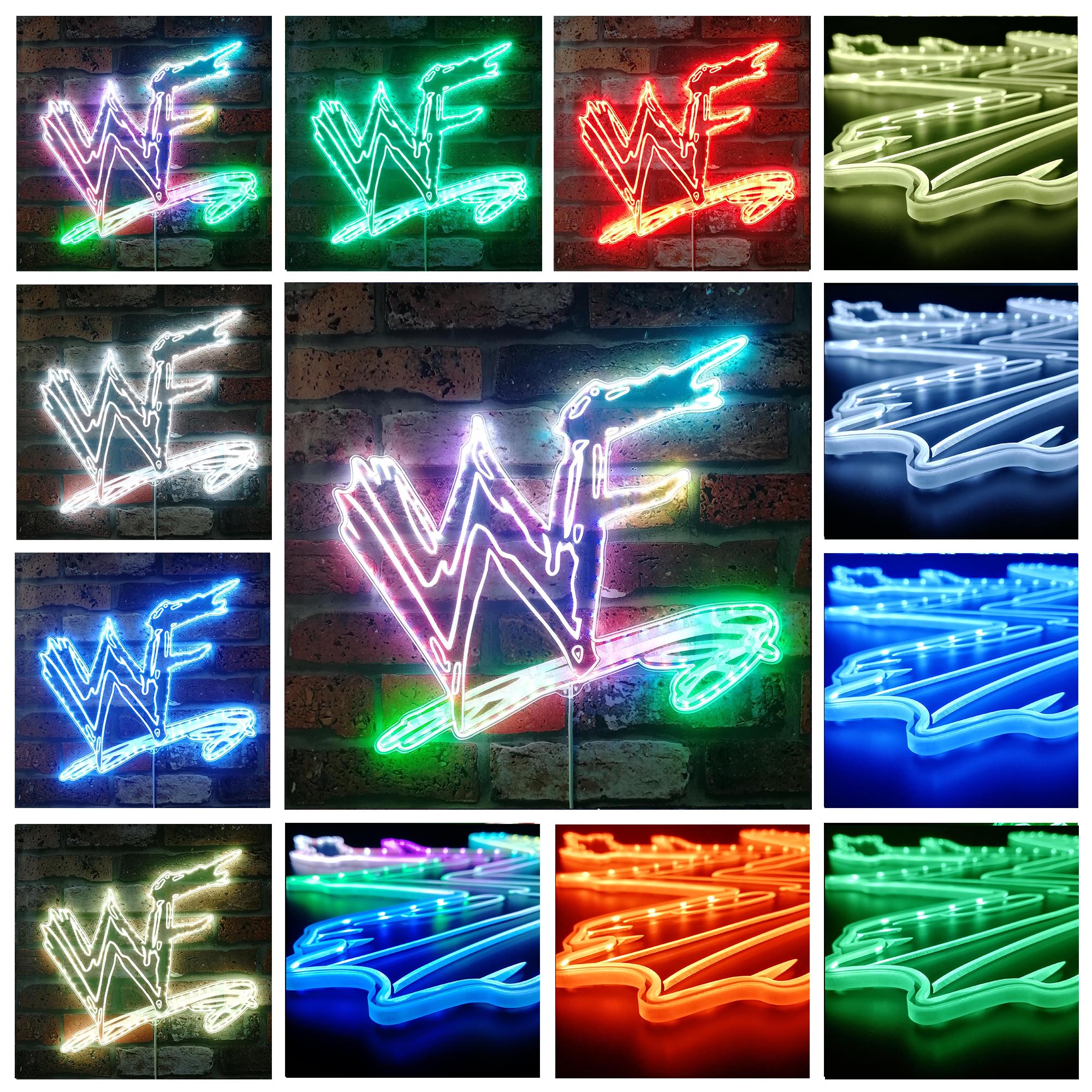 WWE Neon Dynamic RGB Edge Lit LED Sign