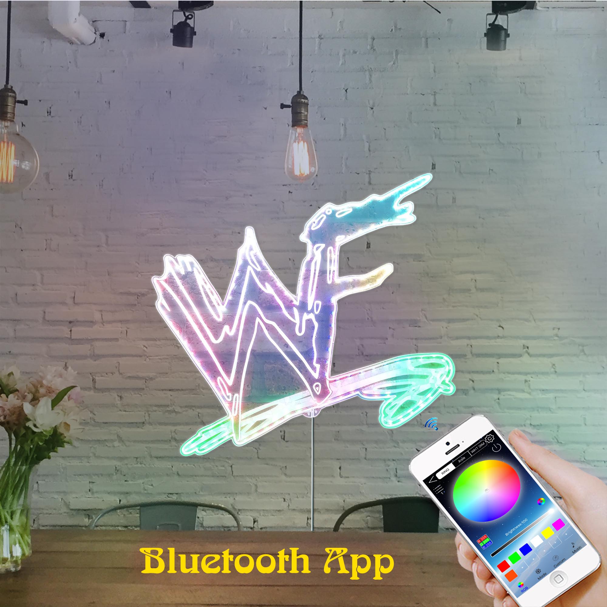 WWE Neon Dynamic RGB Edge Lit LED Sign