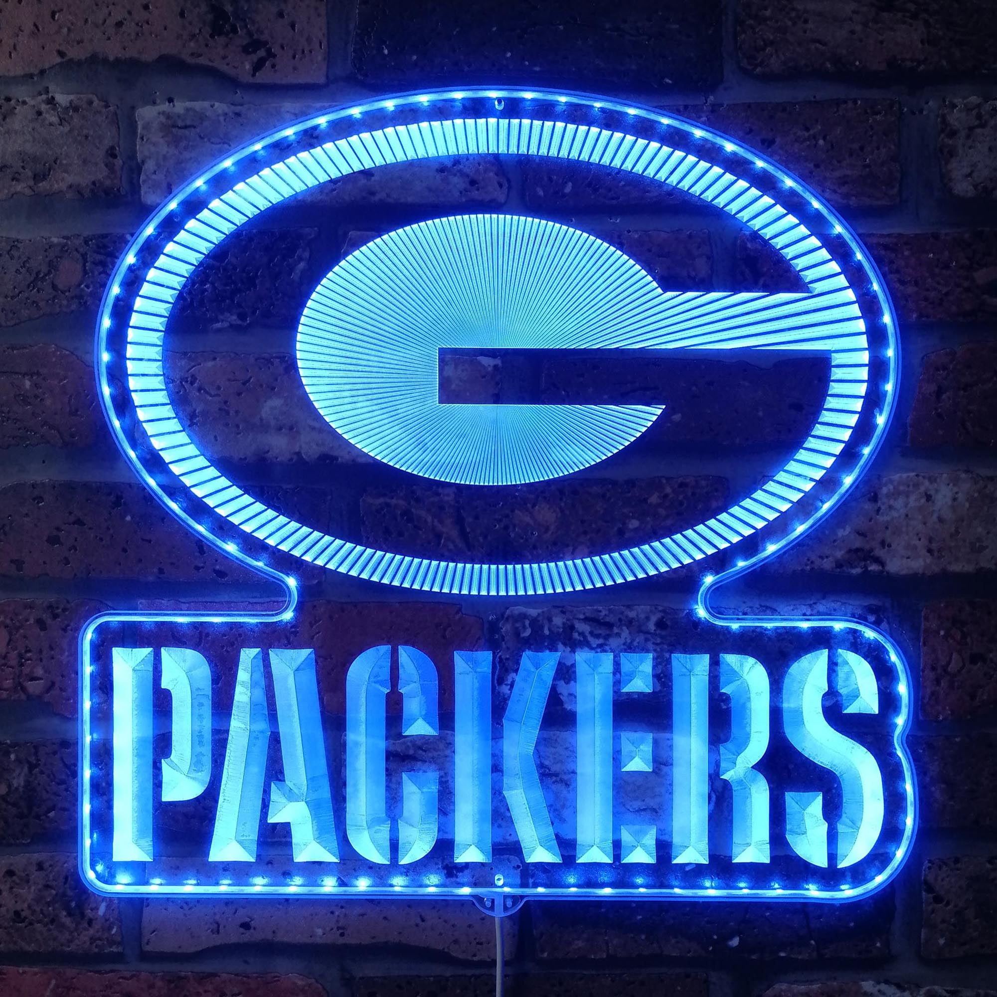 Green Bay Packers Dynamic RGB Edge Lit LED Sign