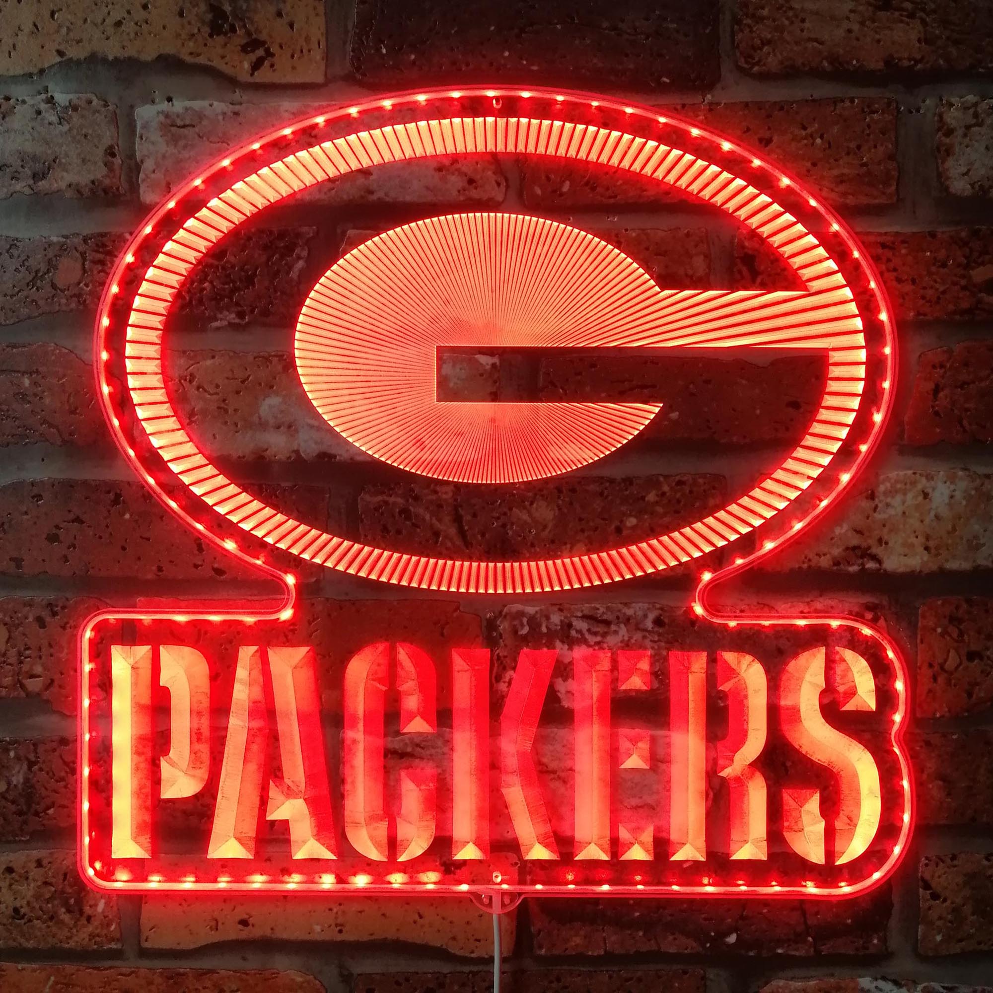 Green Bay Packers Dynamic RGB Edge Lit LED Sign