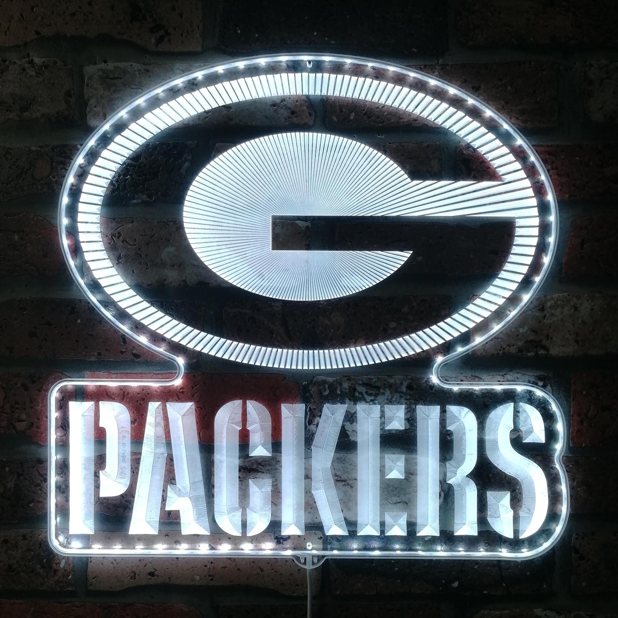 Green Bay Packers Dynamic RGB Edge Lit LED Sign