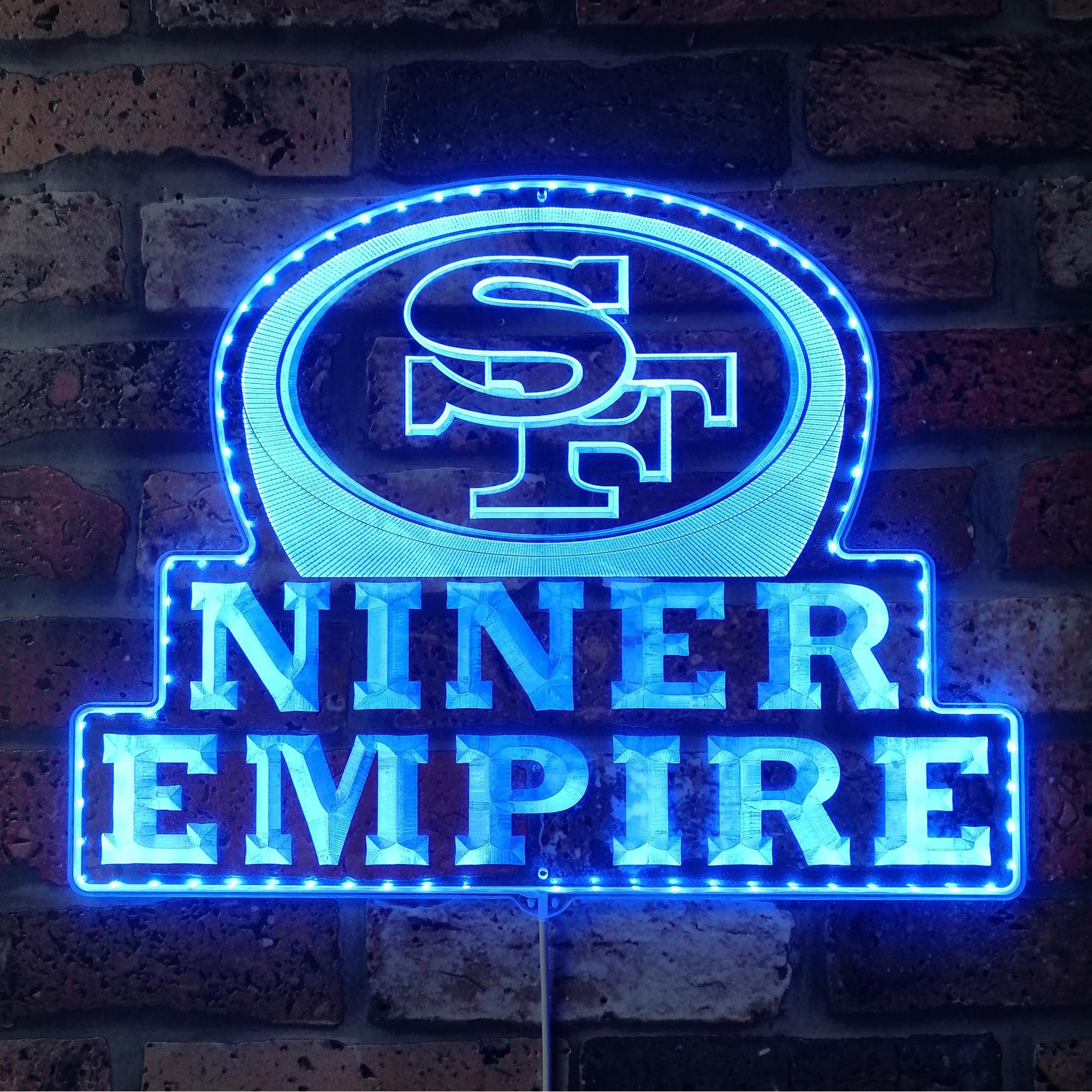 San Francisco 49ers Niner Empire Dynamic RGB Edge Lit LED Sign