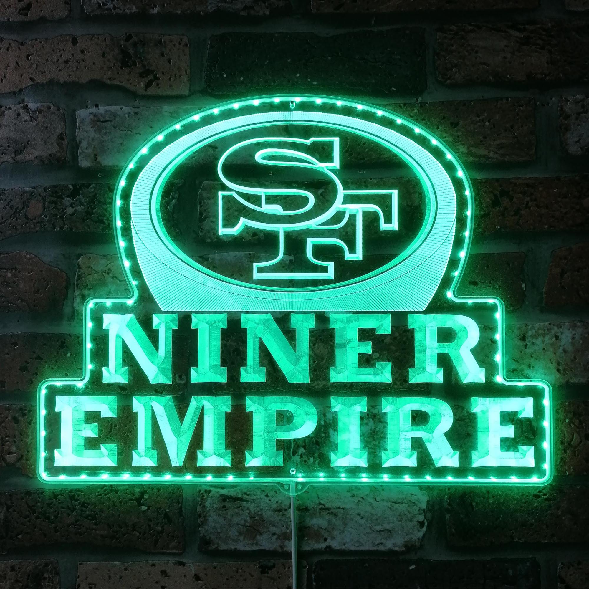 San Francisco 49ers Niner Empire Dynamic RGB Edge Lit LED Sign