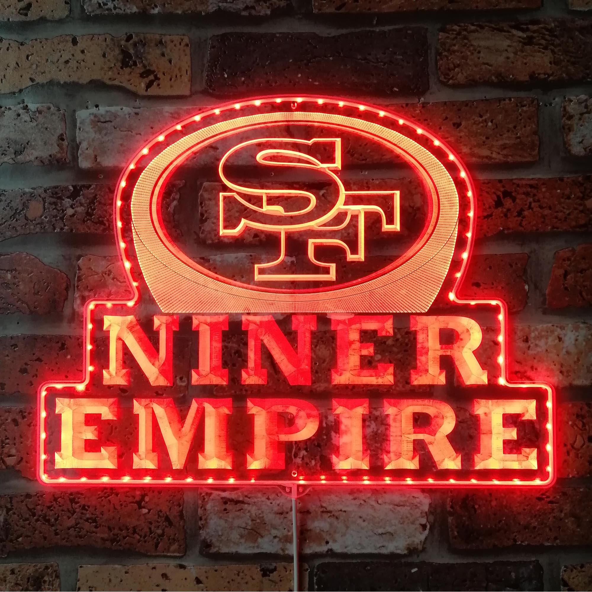 San Francisco 49ers Niner Empire Dynamic RGB Edge Lit LED Sign