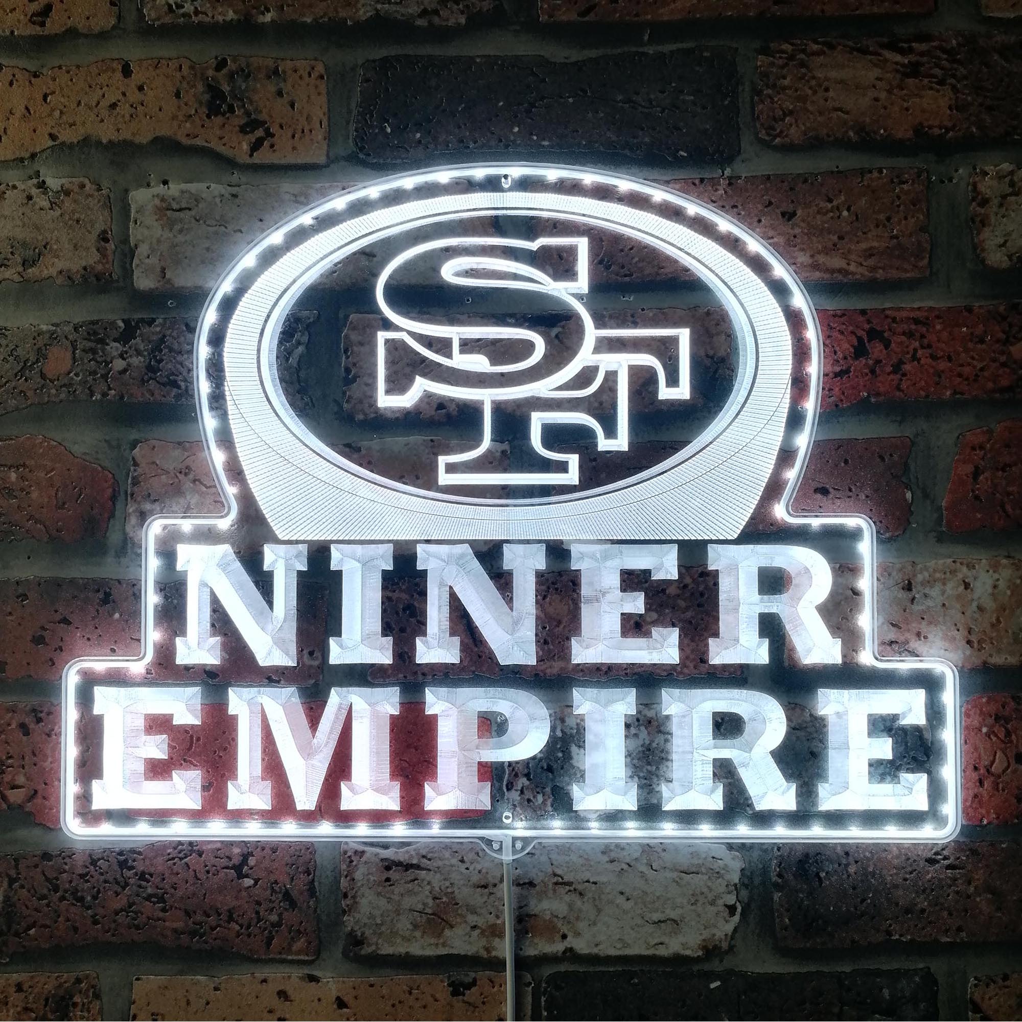 San Francisco 49ers Niner Empire Dynamic RGB Edge Lit LED Sign