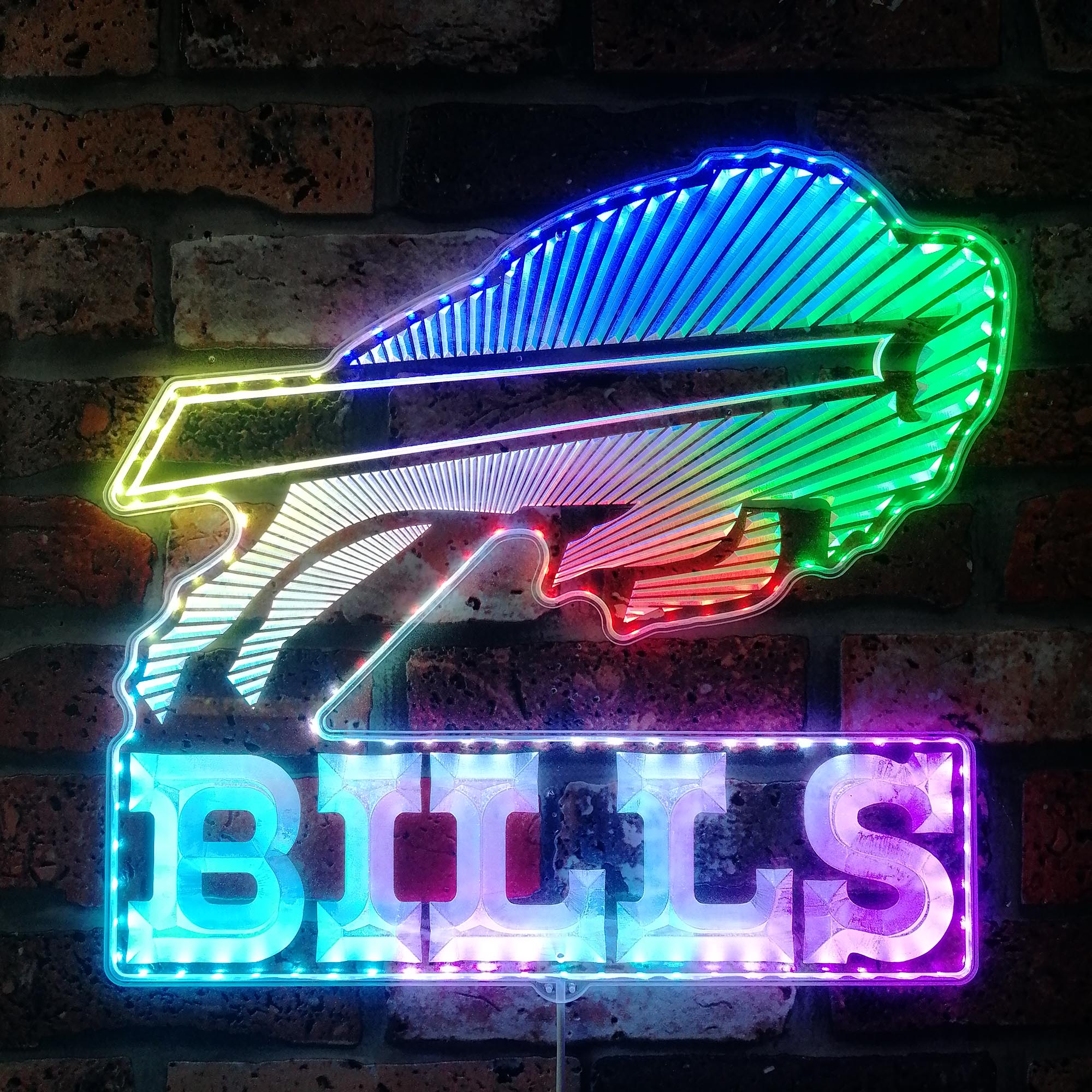 Personalized Buffalo Bills Dynamic RGB Edge Lit LED Sign