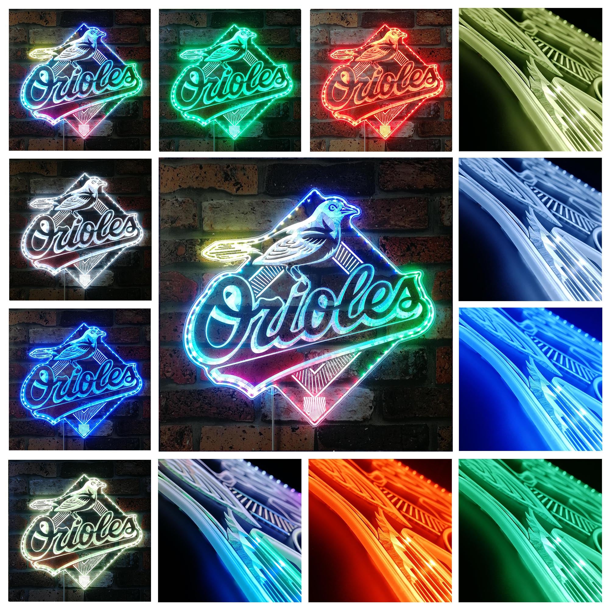 Orioles Dynamic RGB Edge Lit LED Sign