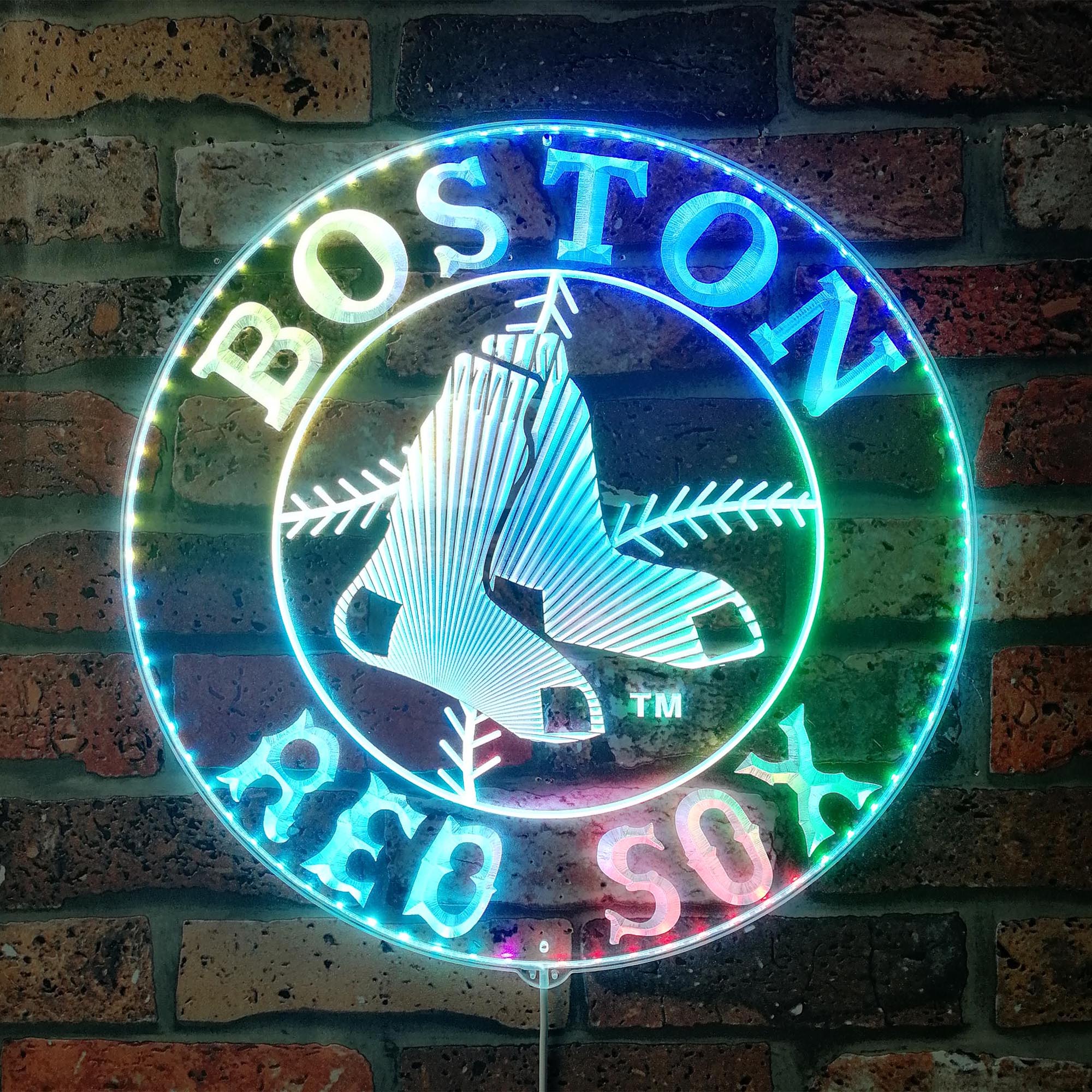 Boston Red Sox Dynamic RGB Edge Lit LED Sign