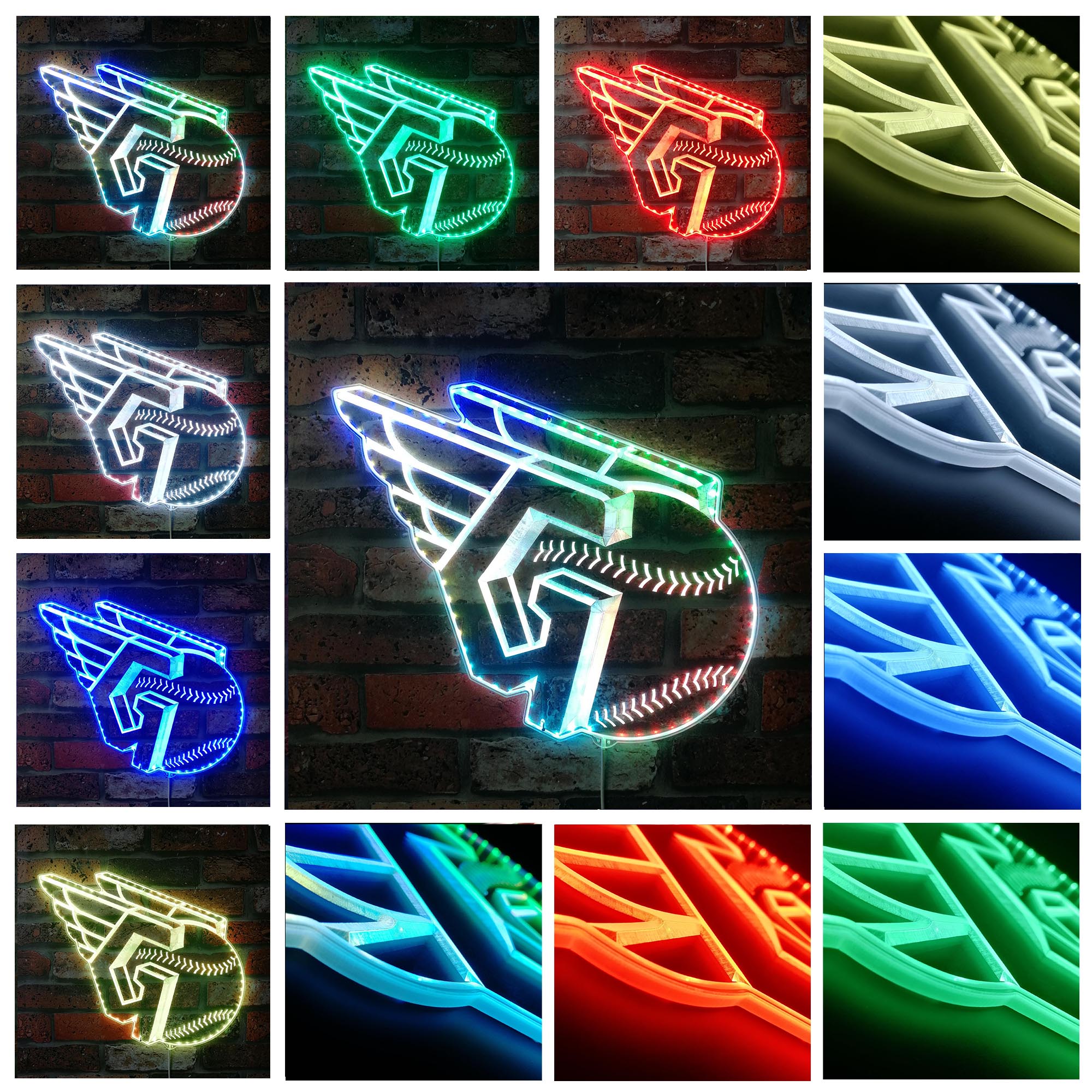 Cleveland Guardians Dynamic RGB Edge Lit LED Sign