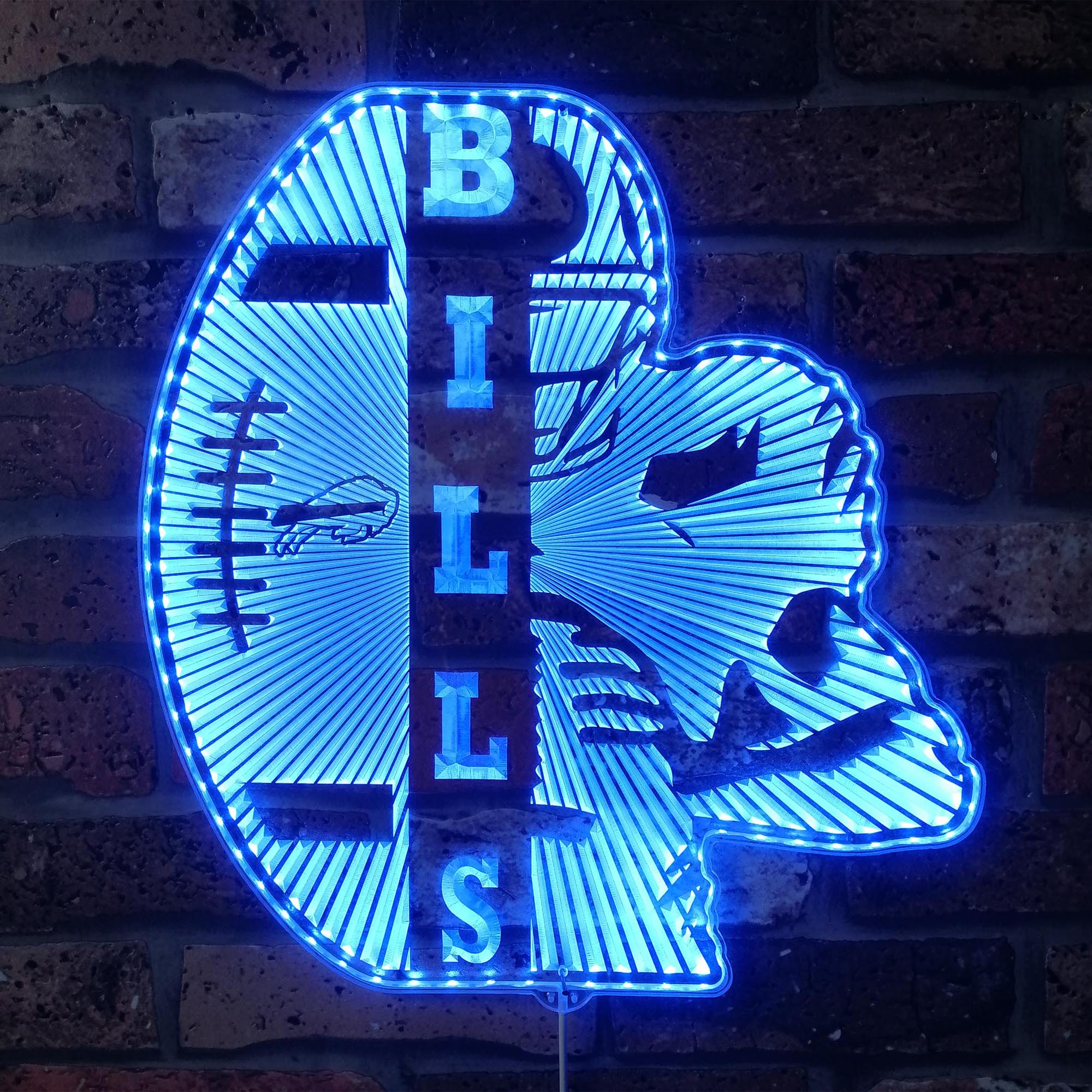 Buffalo Bills Dynamic RGB Edge Lit LED Sign