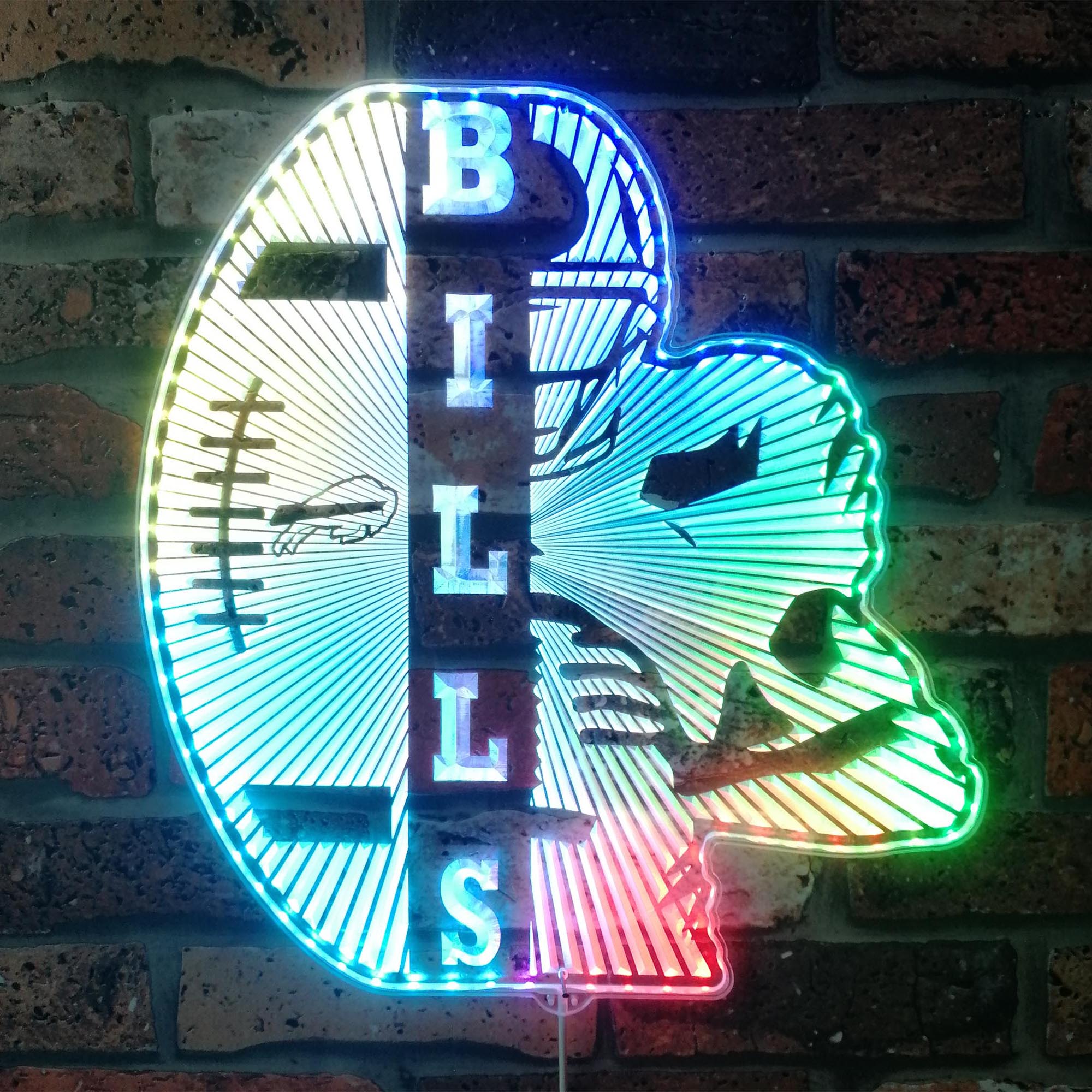 Buffalo Bills Dynamic RGB Edge Lit LED Sign