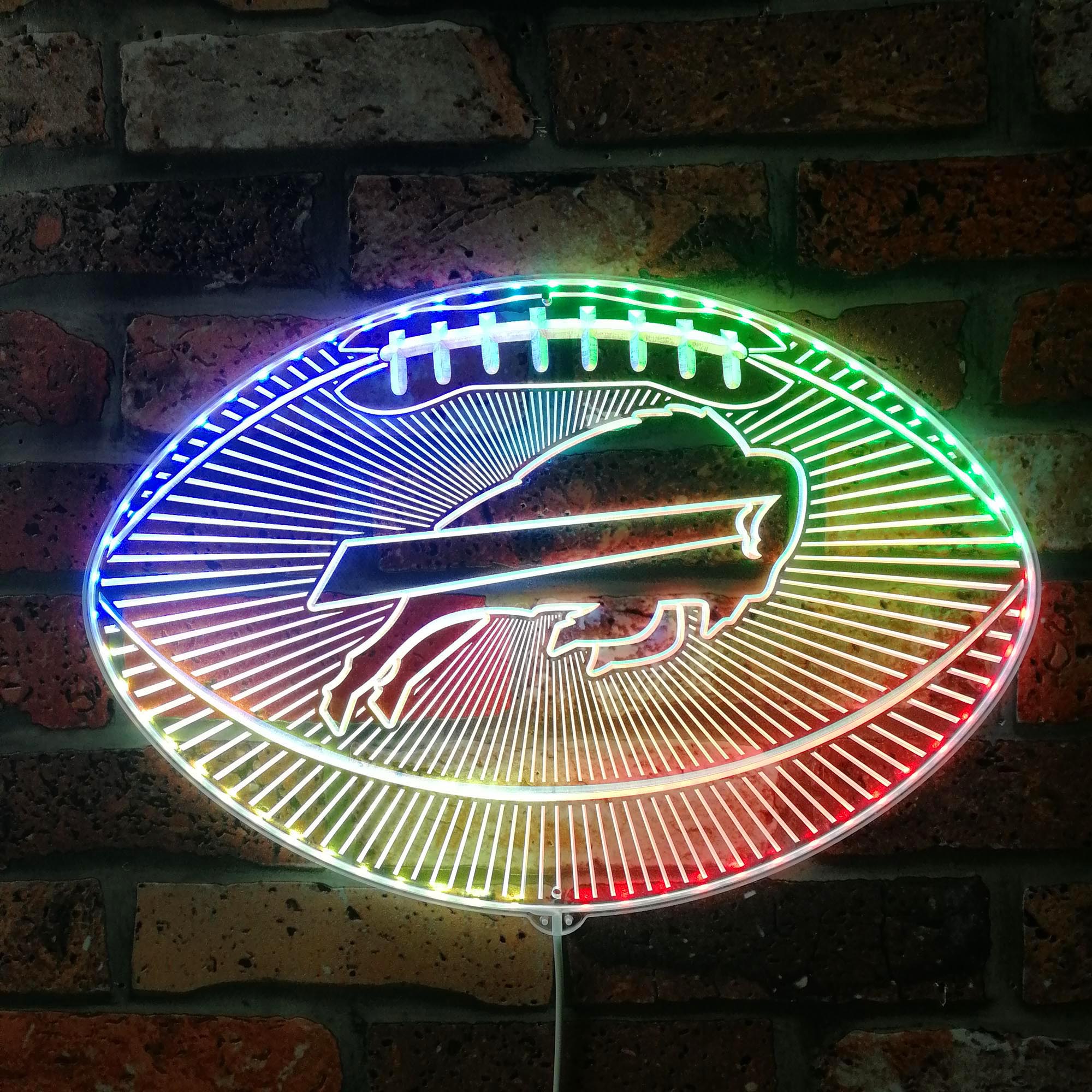 Buffalo Bills Football Dynamic RGB Edge Lit LED Sign