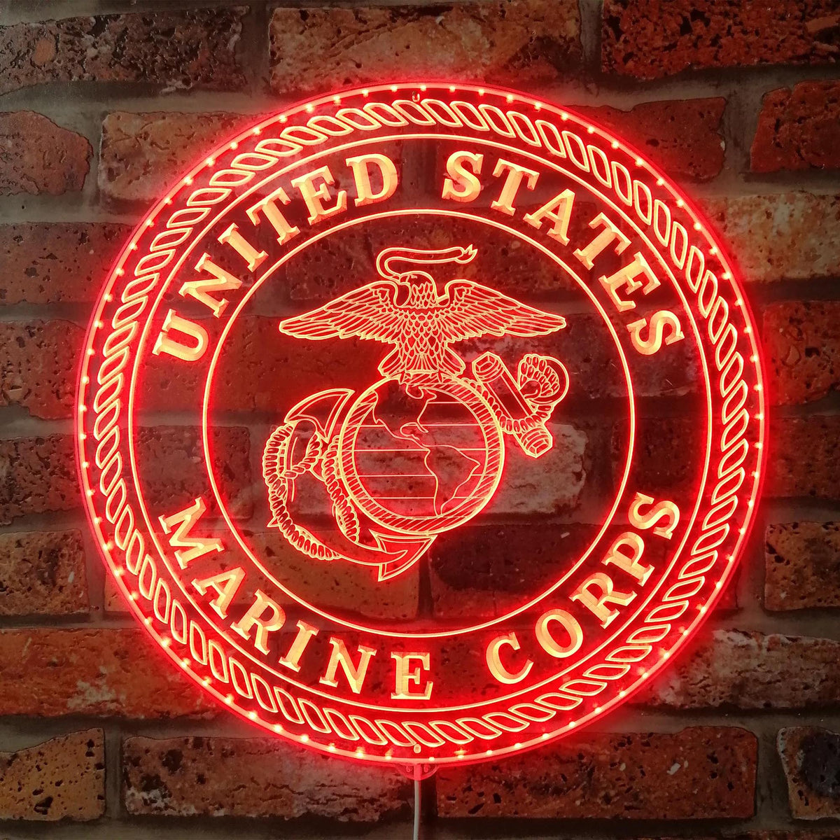 United States Marine Corps Dynamic RGB Edge Lit LED Sign | PROLEDSIGN