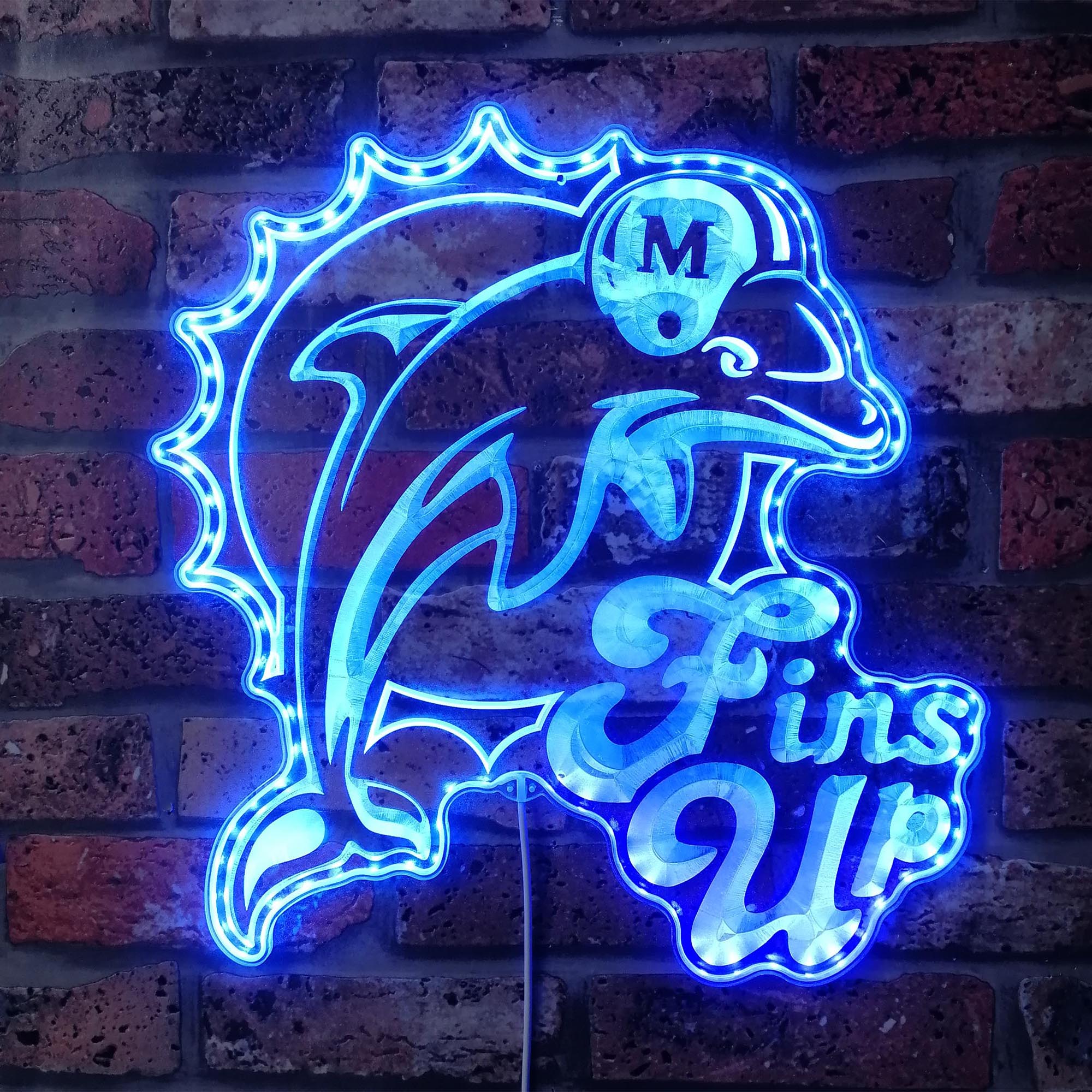 Miami Dolphins Dynamic RGB Edge Lit LED Sign