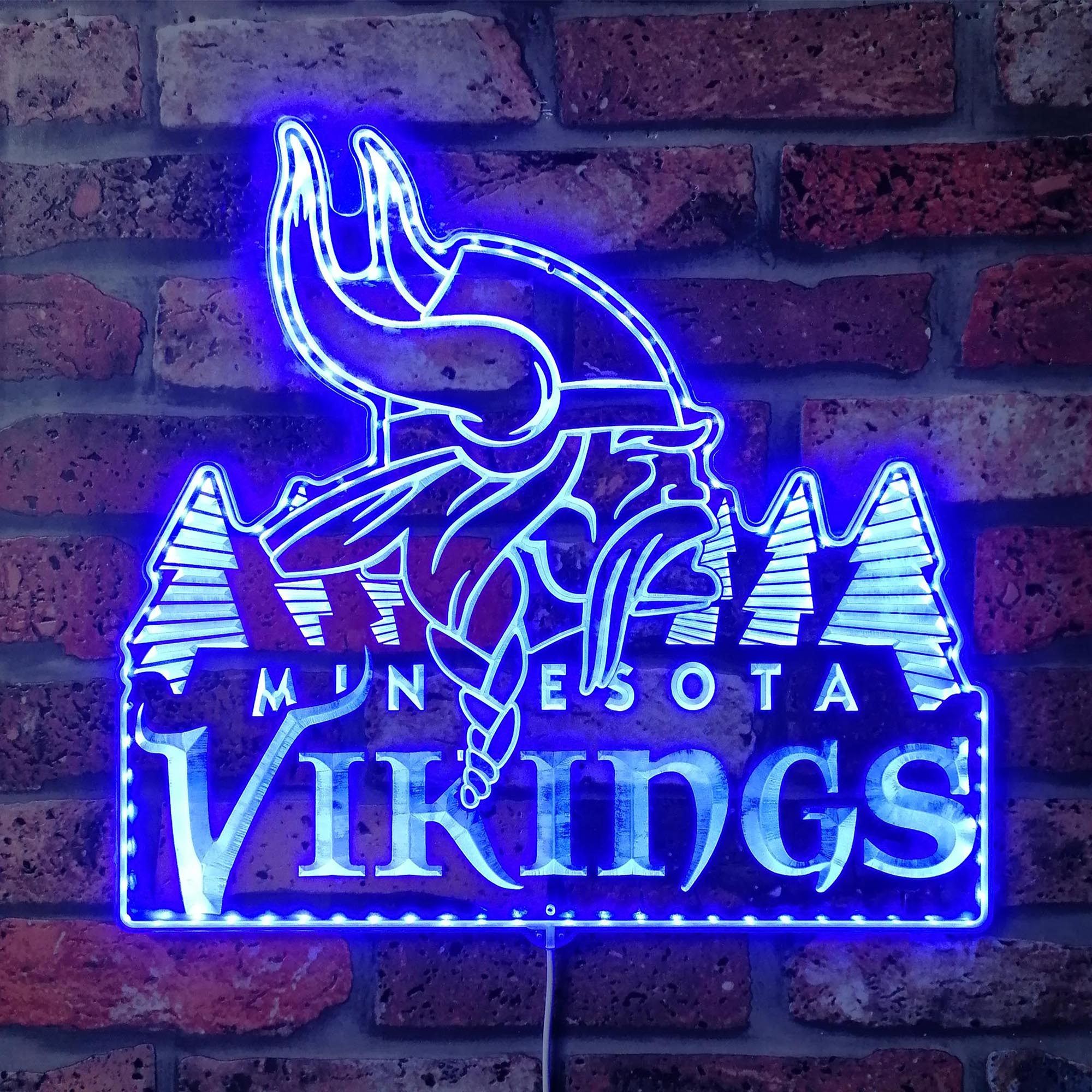 Minnesota Vikings Dynamic RGB Edge Lit LED Sign