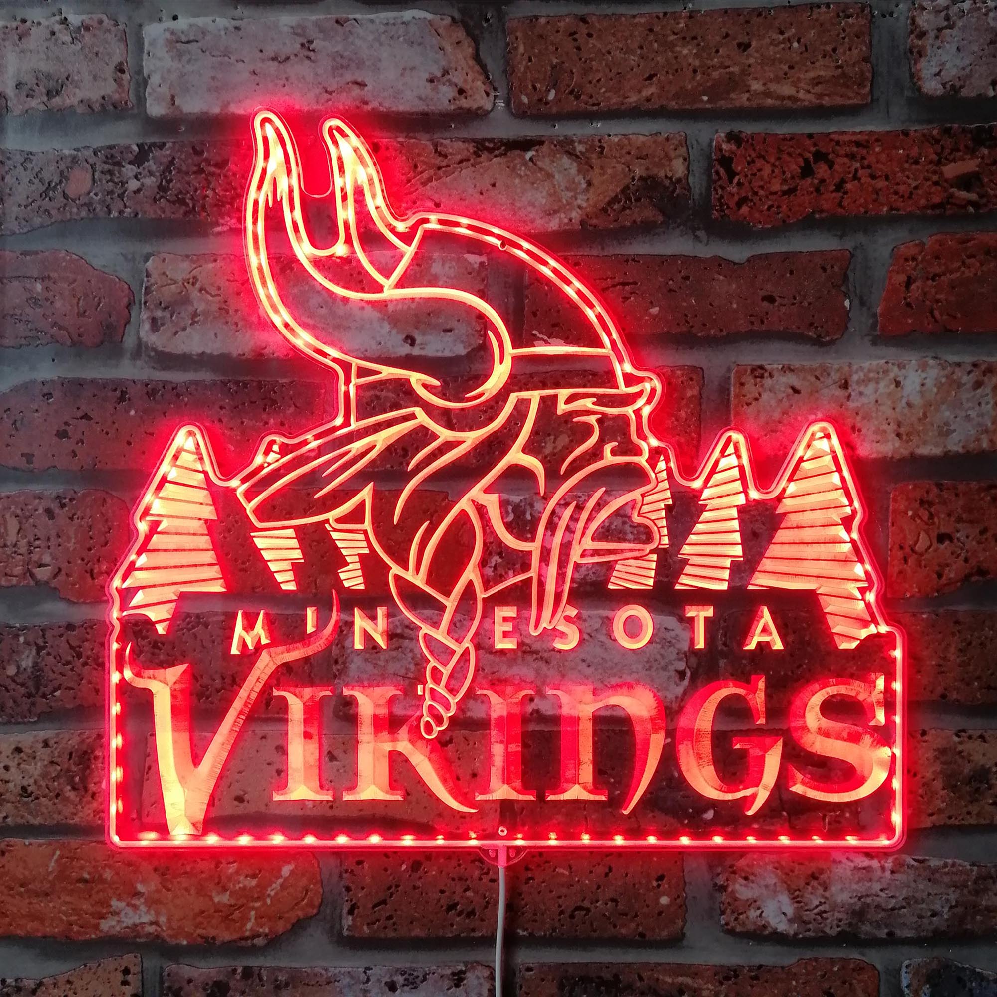 Minnesota Vikings Dynamic RGB Edge Lit LED Sign