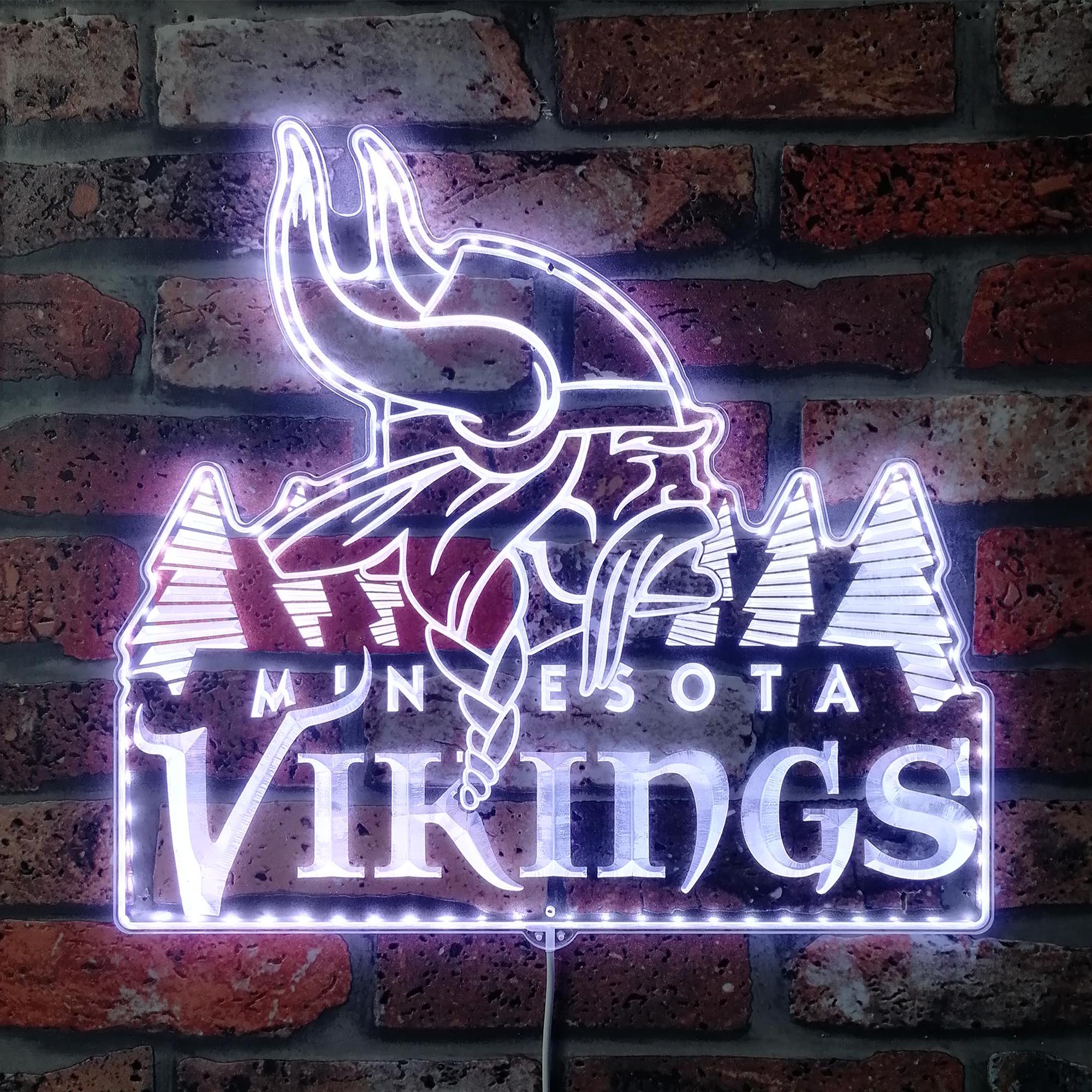 Minnesota Vikings Dynamic RGB Edge Lit LED Sign