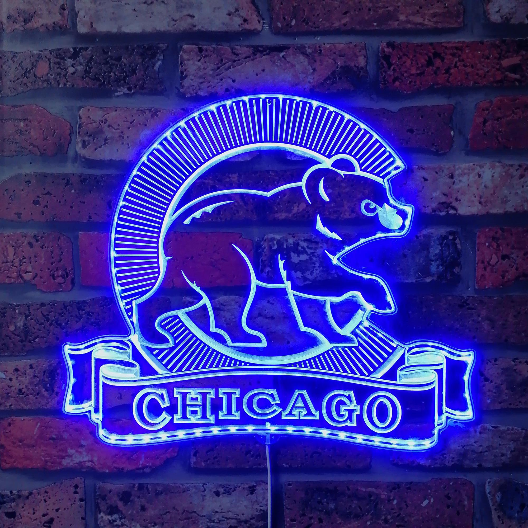 Chicago Cubs Dynamic RGB Edge Lit LED Sign