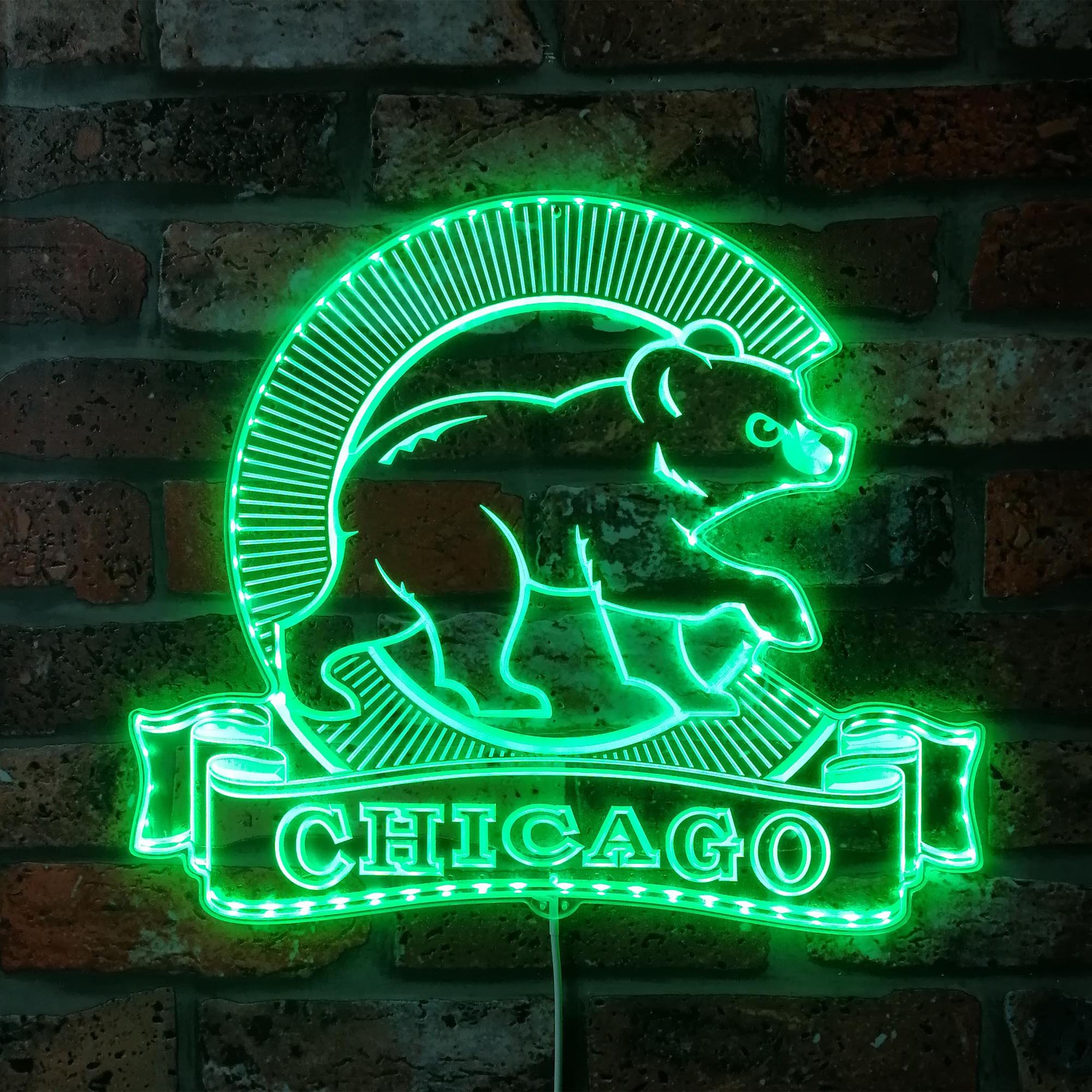 Chicago Cubs Dynamic RGB Edge Lit LED Sign