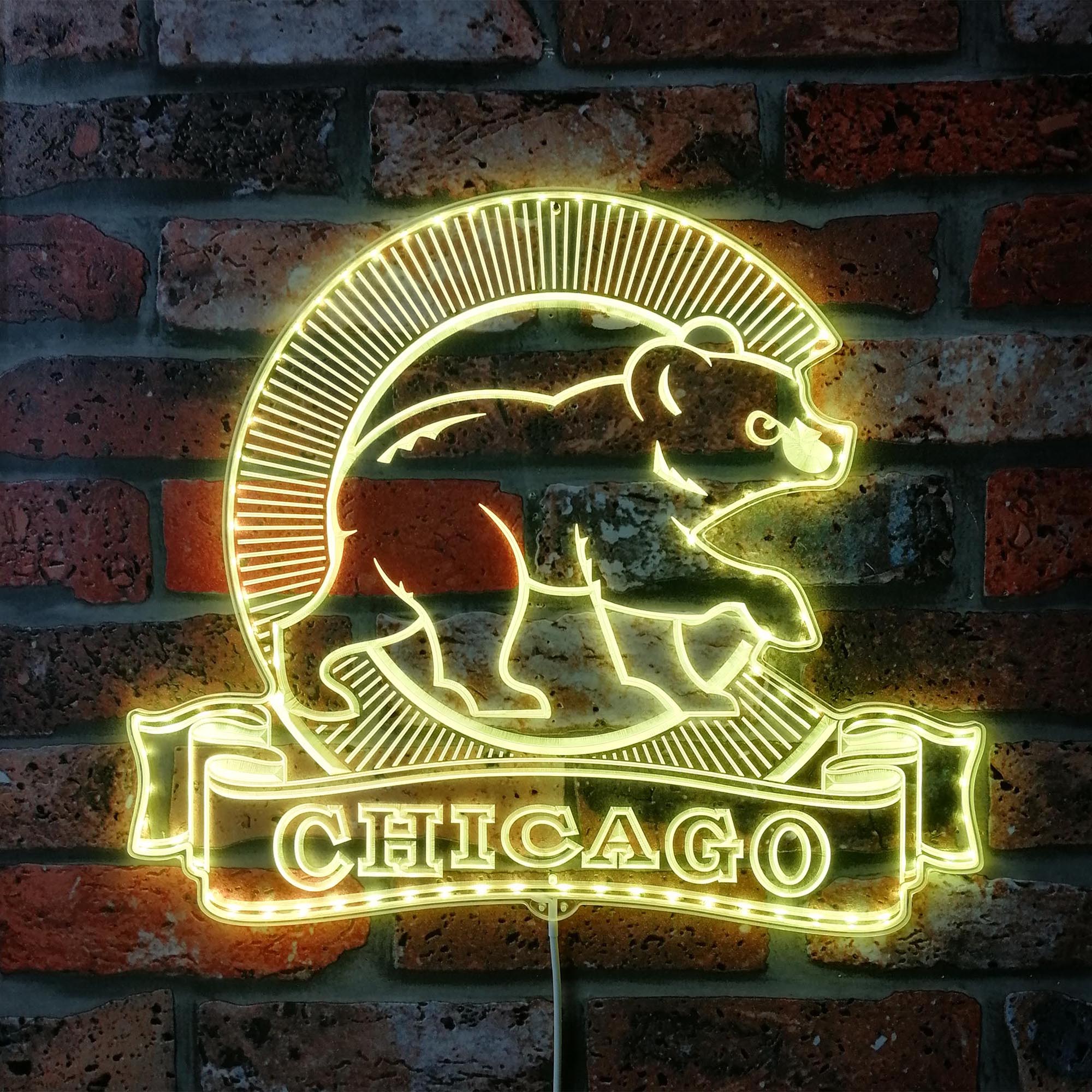 Chicago Cubs Dynamic RGB Edge Lit LED Sign