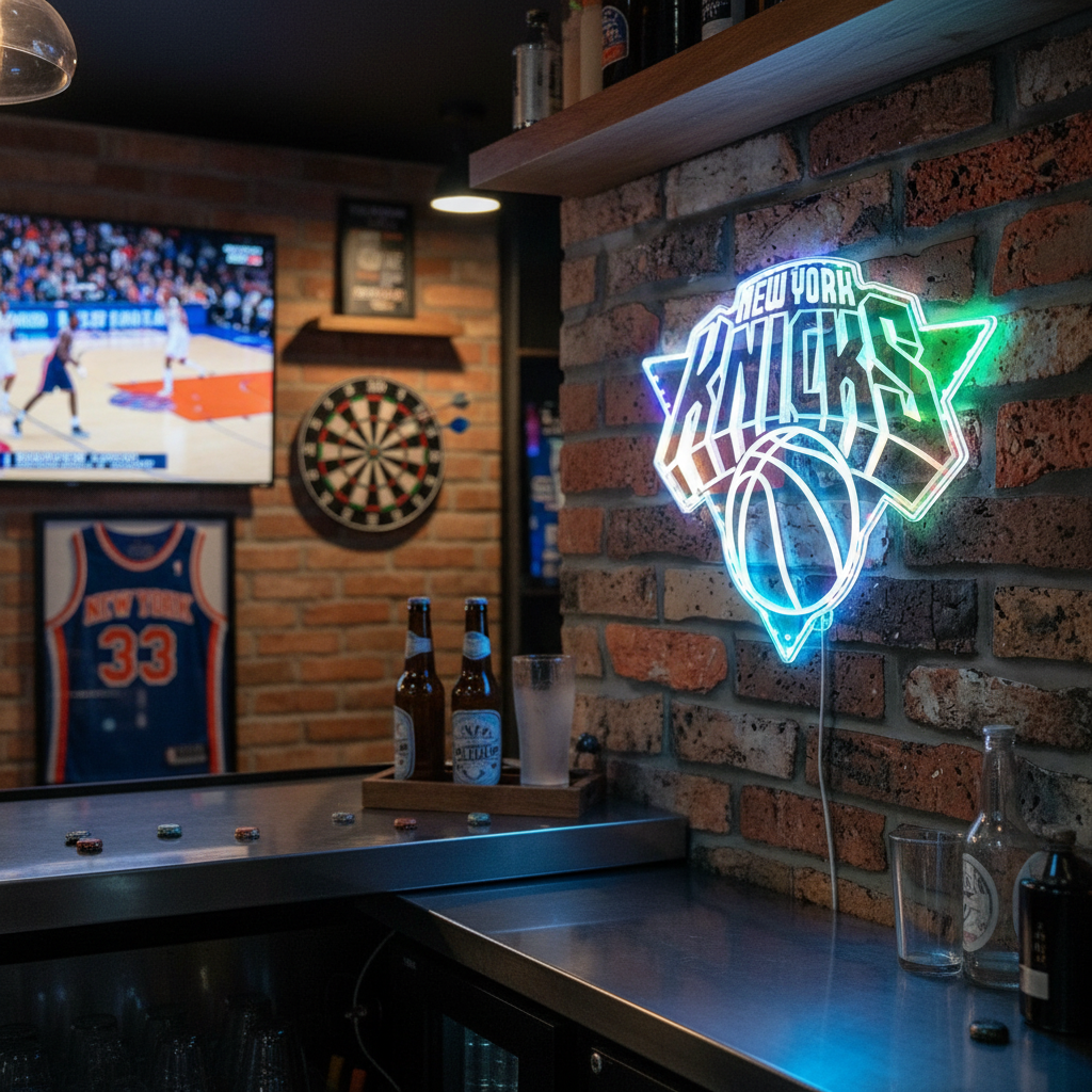 New York Knicks Neon LED Sign with Dynamic RGB Colors