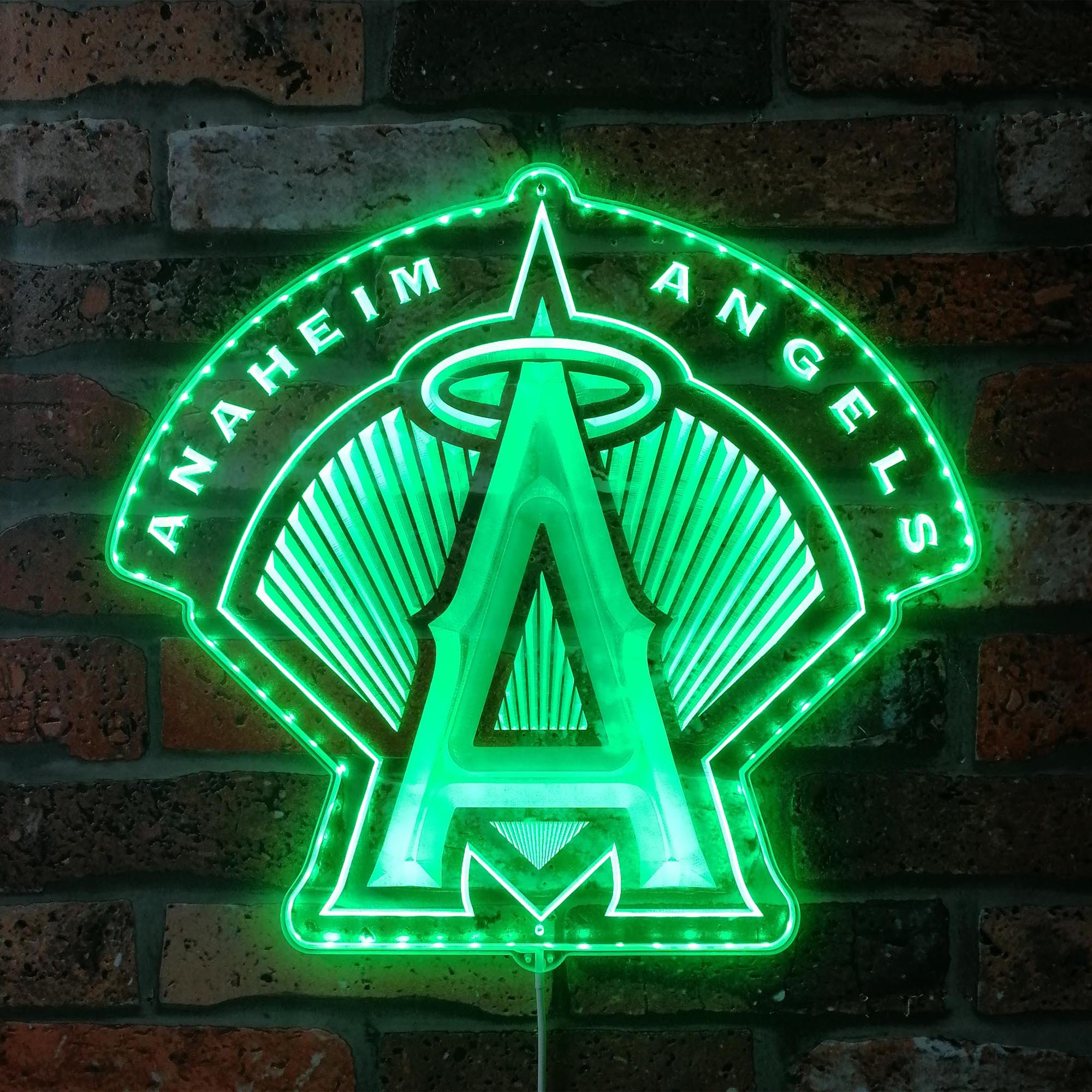 Anaheim Angels (LA) Halo logo Dynamic RGB Edge Lit LED Sign