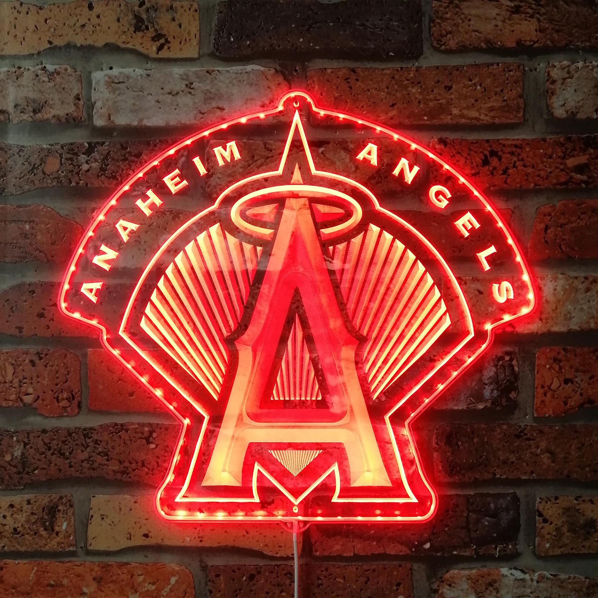 Anaheim Angels (LA) Halo logo Dynamic RGB Edge Lit LED Sign