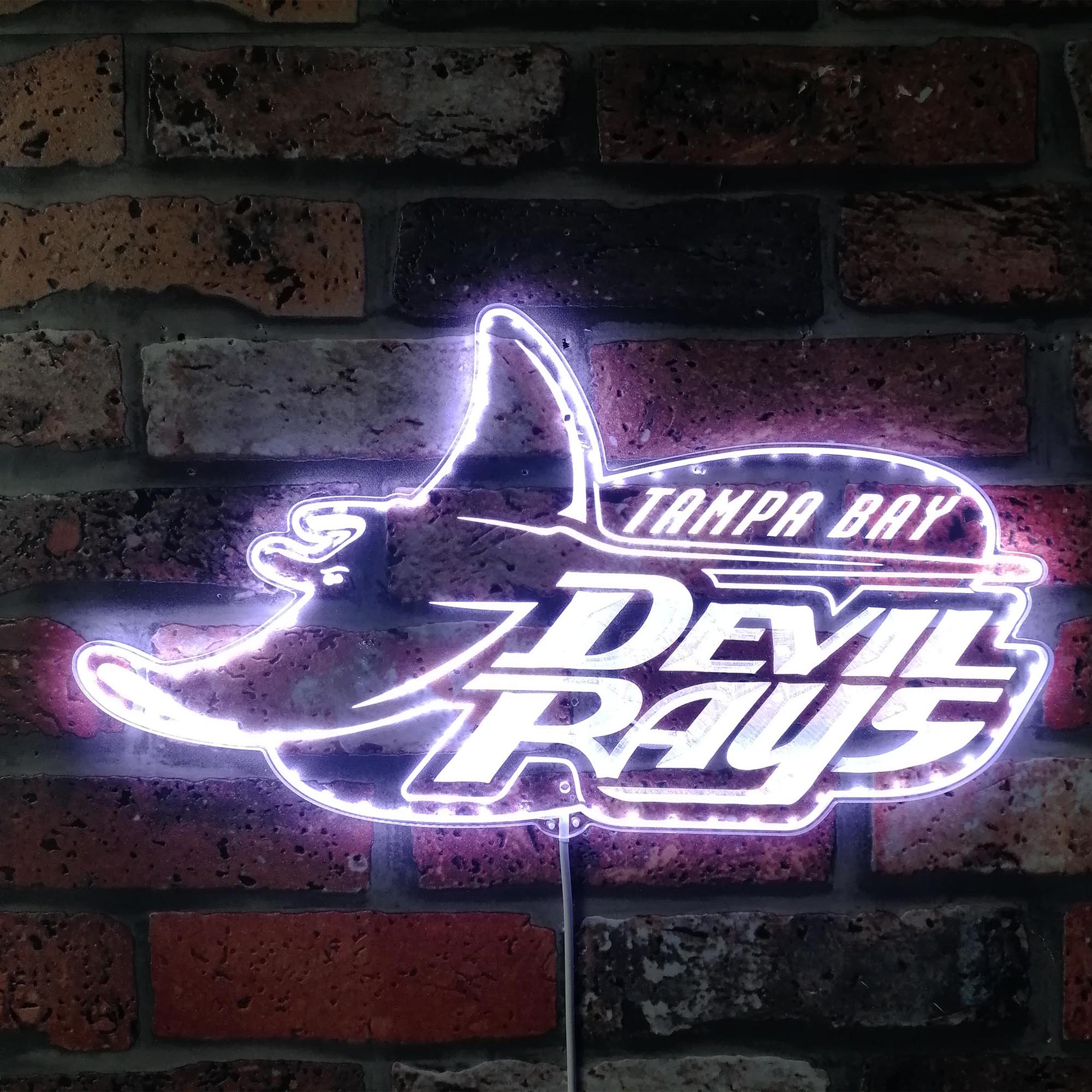 Tampa Bay Devil Rays Floating Devil Dynamic RGB Edge Lit LED Sign