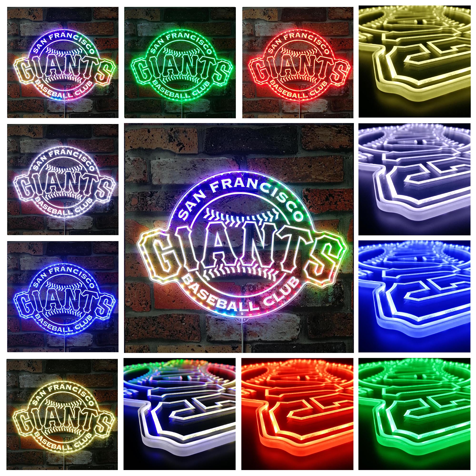 San Francisco Giants Dynamic RGB Edge Lit LED Sign