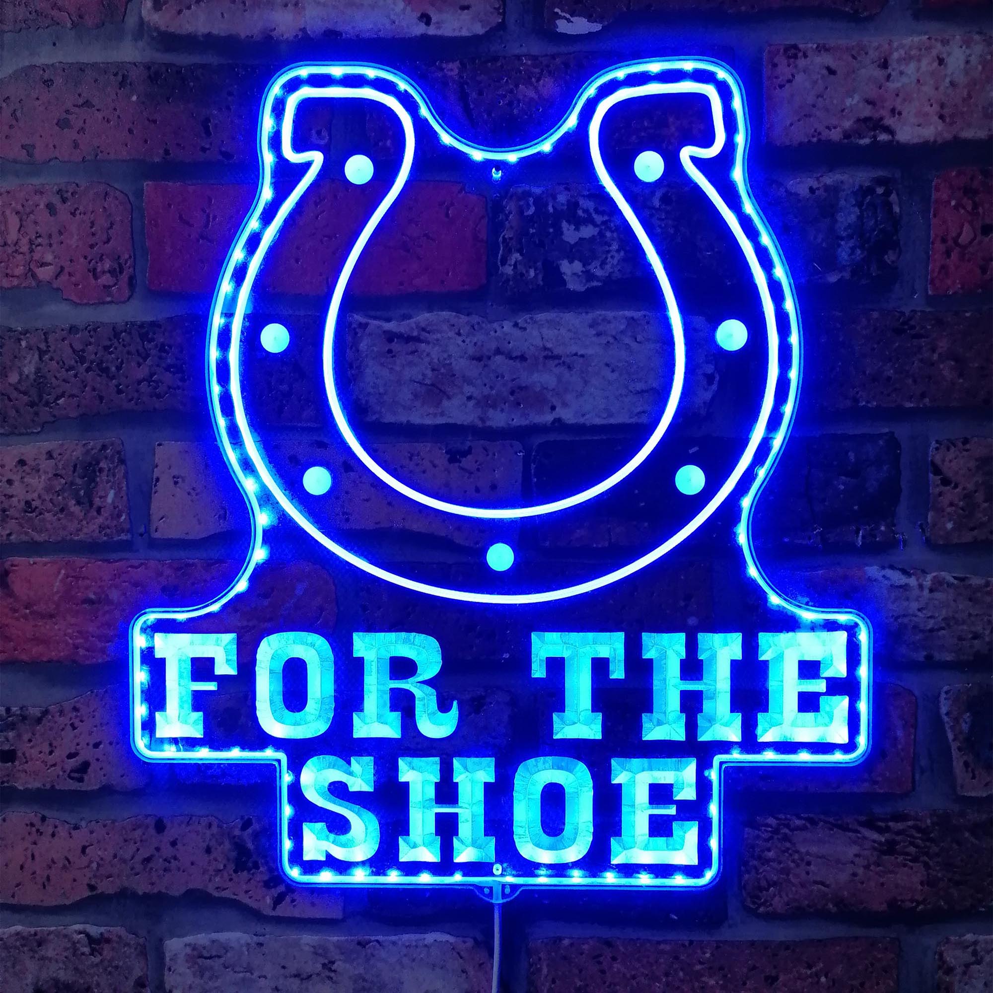 Indianapolis Colts For The Shoe Dynamic RGB Edge Lit LED Sign