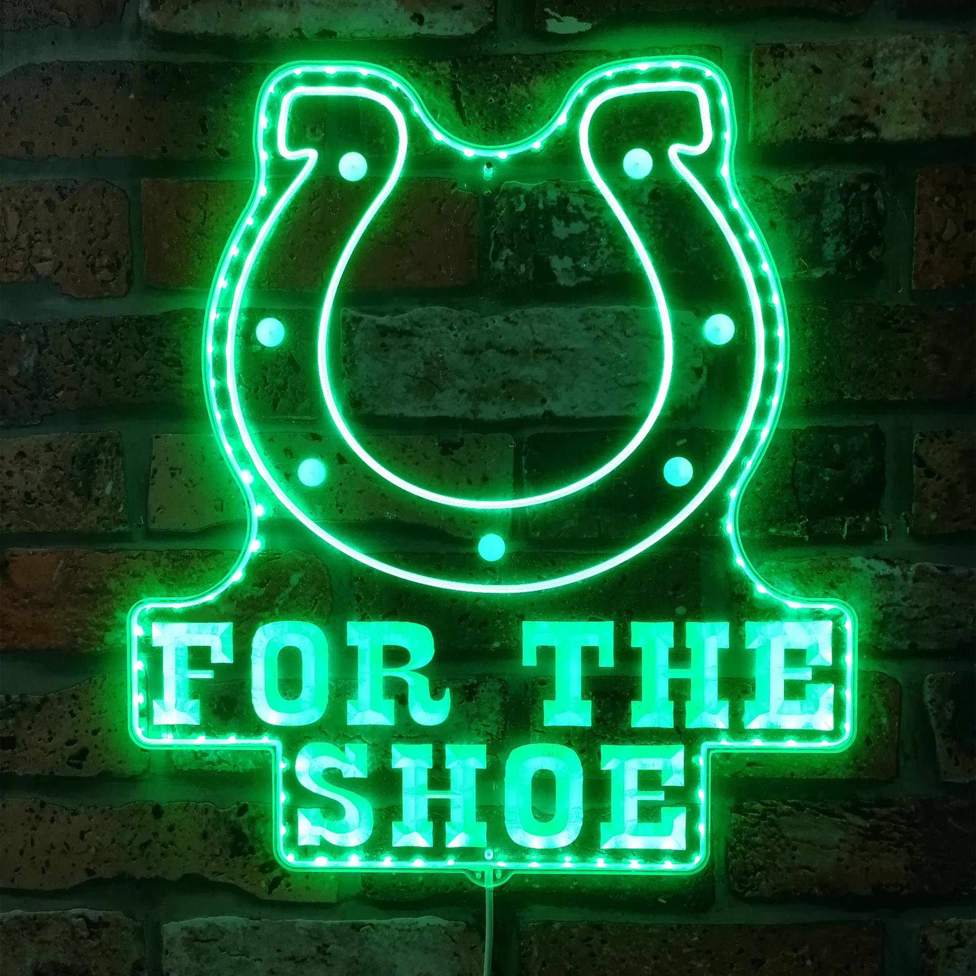 Indianapolis Colts For The Shoe Dynamic RGB Edge Lit LED Sign