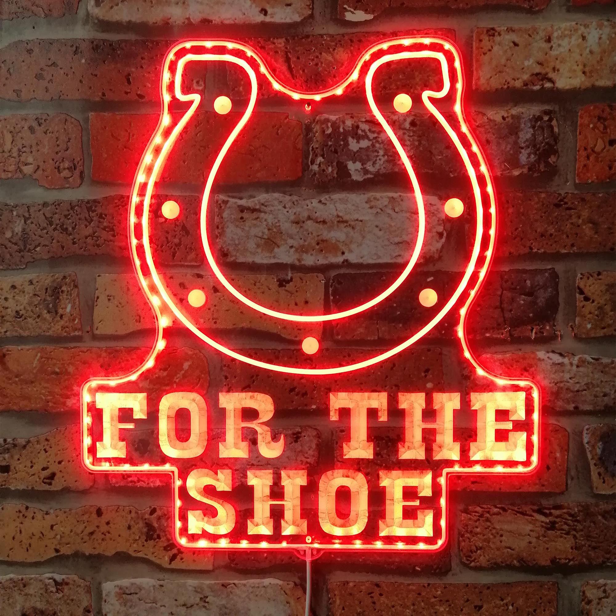 Indianapolis Colts For The Shoe Dynamic RGB Edge Lit LED Sign