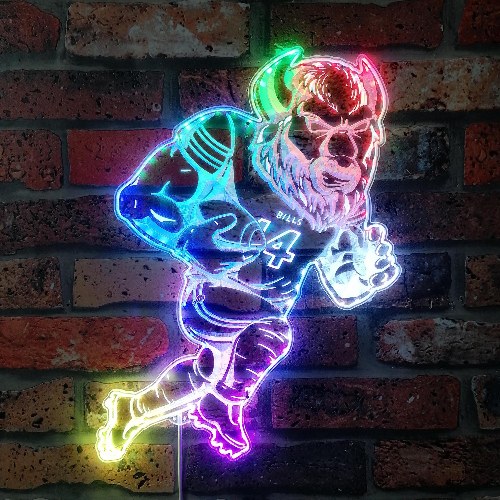 Let's Go Buffalo Bills Dynamic RGB Edge Lit LED Sign