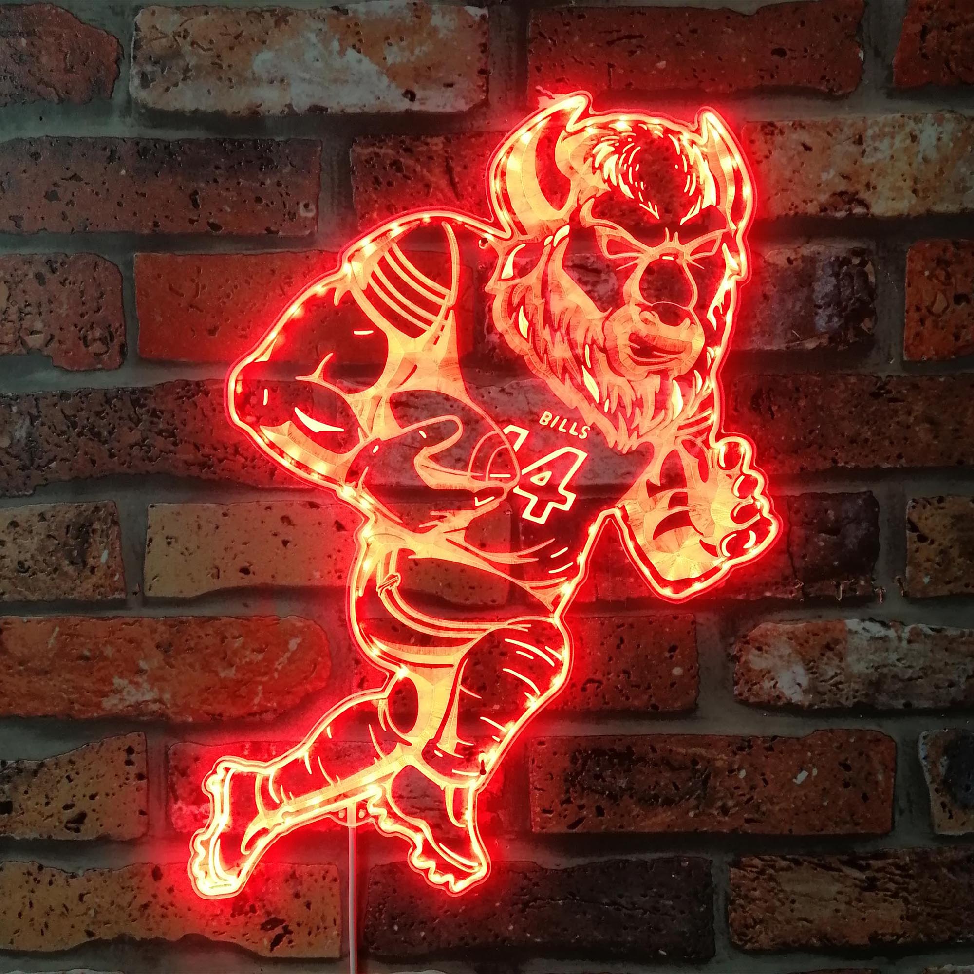 Let's Go Buffalo Bills Dynamic RGB Edge Lit LED Sign